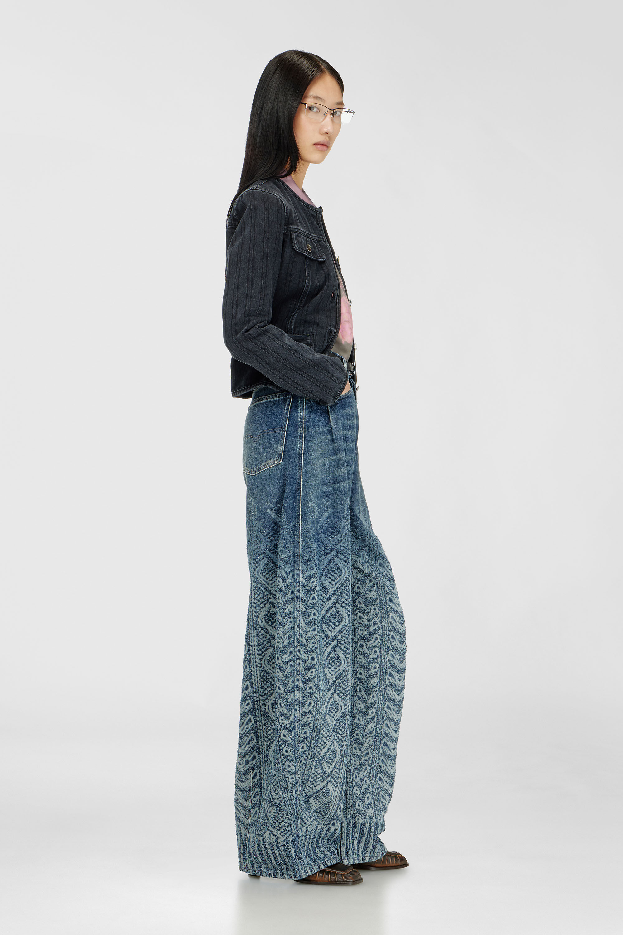 Diesel - Relaxed Jeans 1987 D-Khelz 007EV Donna, Blu Scuro - Image 2