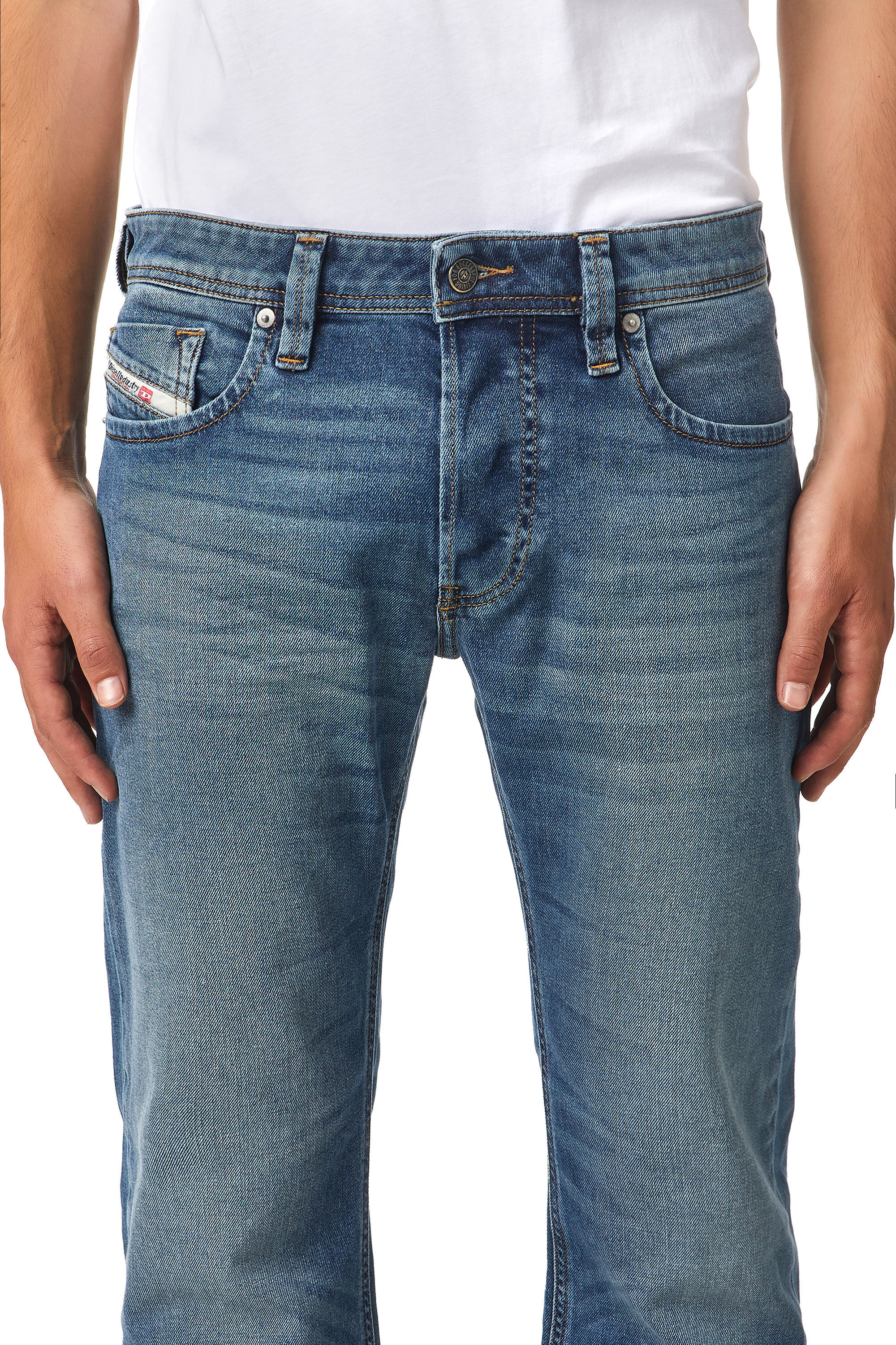 Diesel - Larkee 009EI Straight Jeans, Blu medio - Image 5