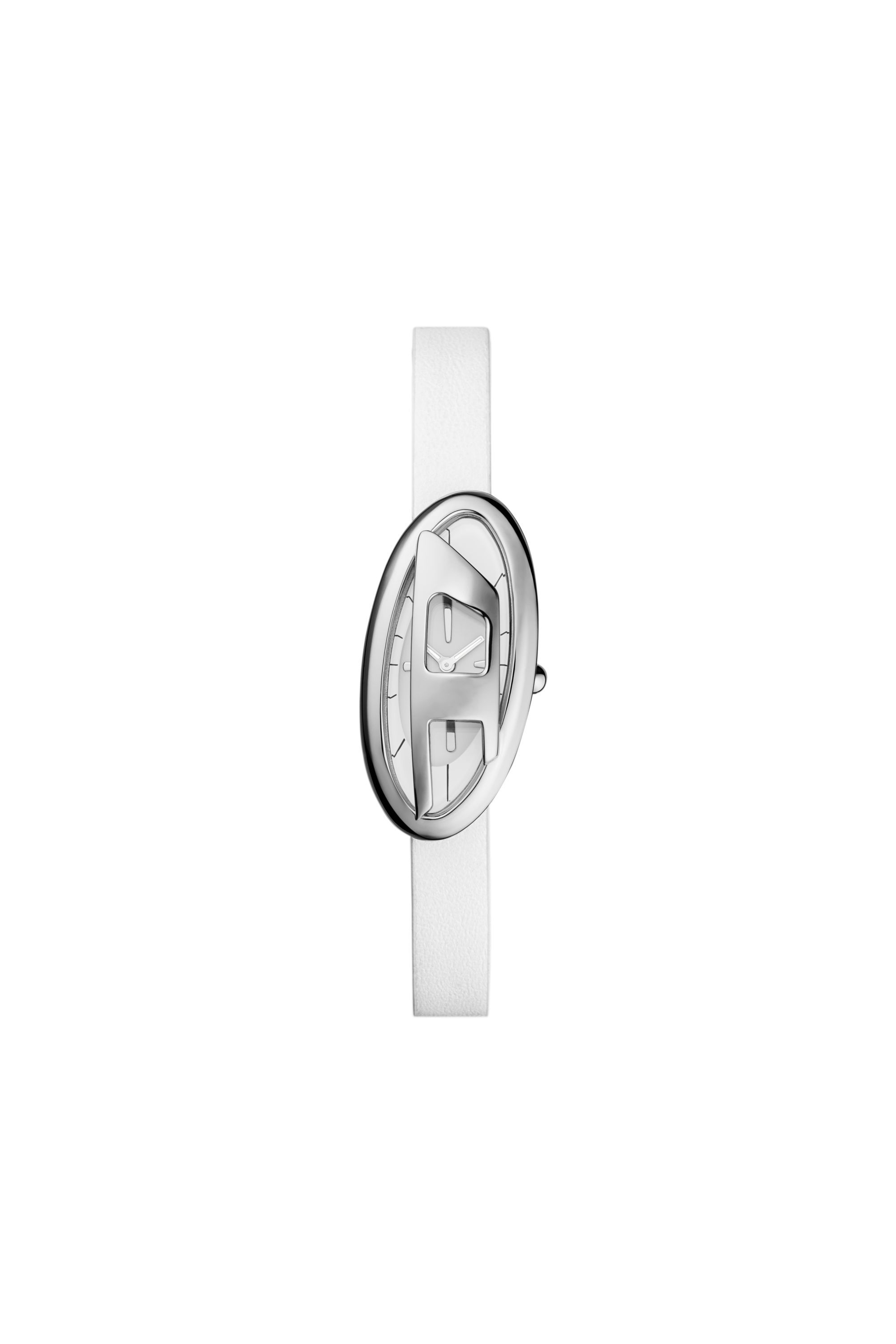 Diesel - DZ5613 WATCH, Orologio D-Era con due lancette e cinturino in pelle bianca Donna in Bianco - 1