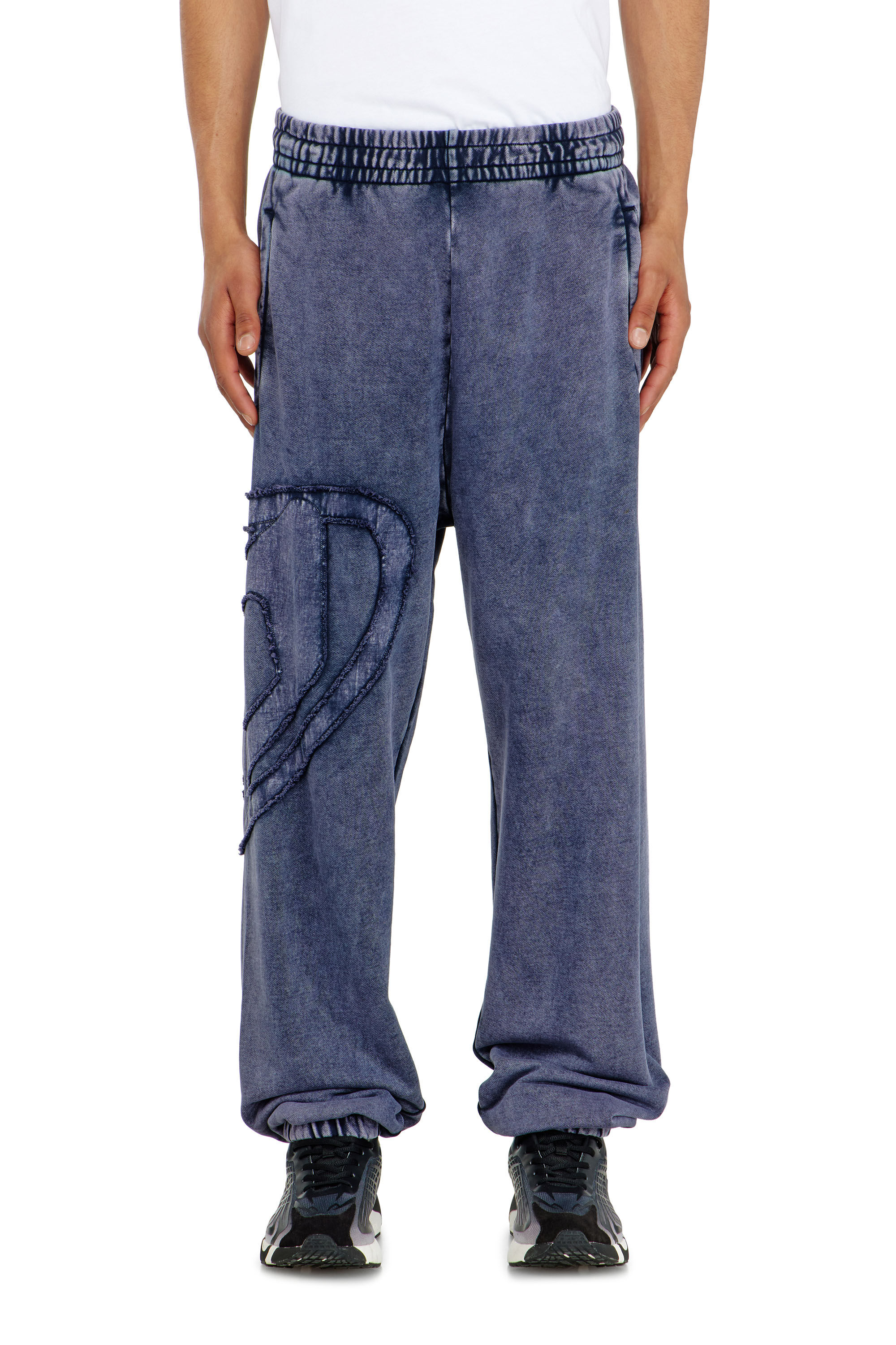 Diesel - P-MARKY-DEN, Pantaloni in cotone biologico con patch Oval D Uomo in Blu - 3