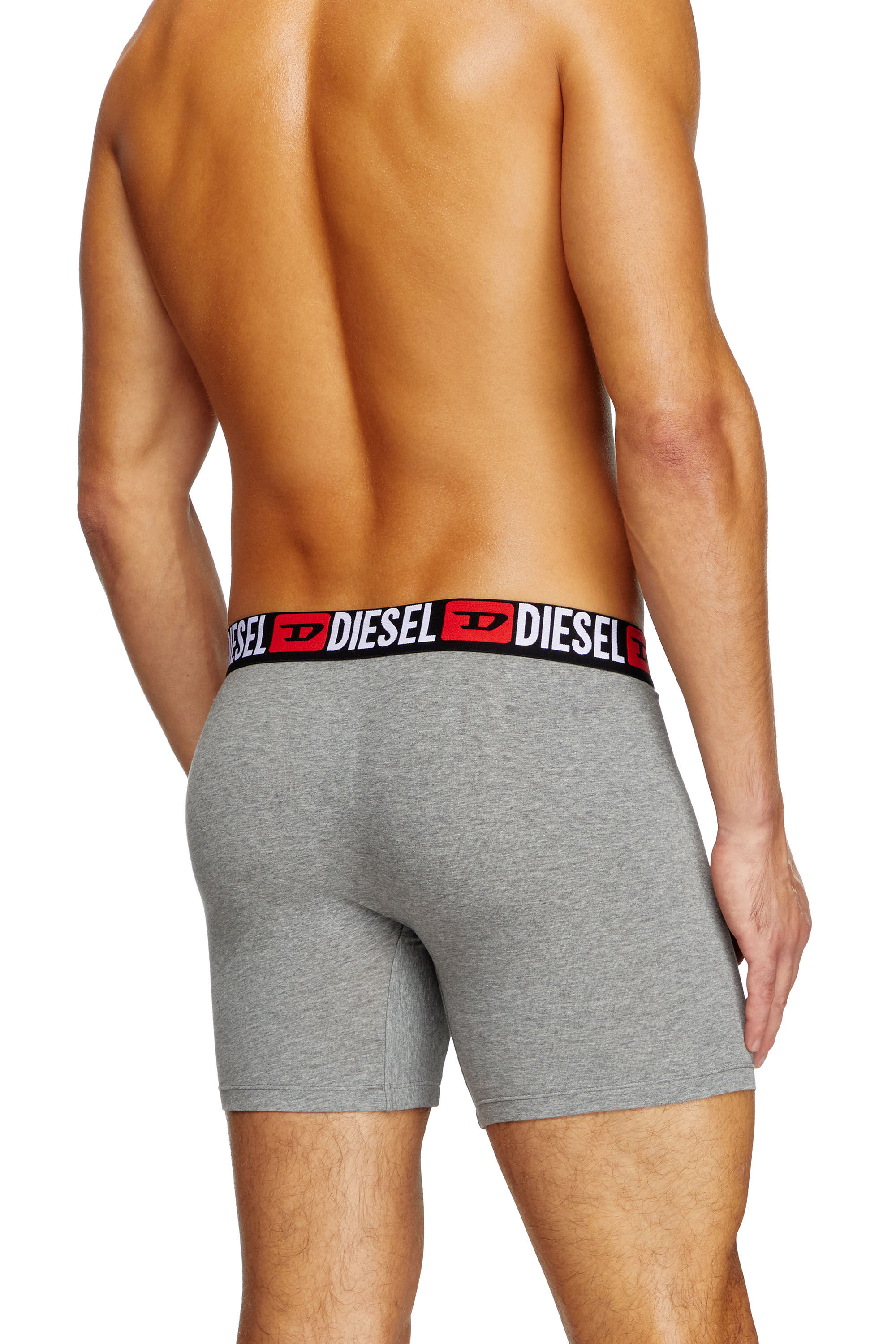 Diesel - MAX-D-CORE-3PACK, Set di tre boxer lunghi in cotone stretch Uomo in Multicolor - 4