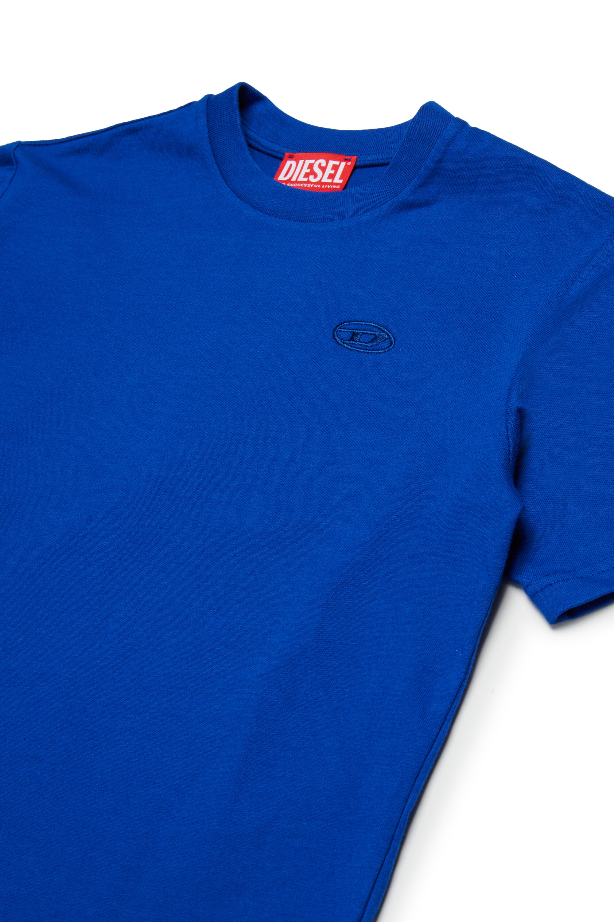 Diesel - TBOGGYMEGOVALD OVER, T-shirt con mega ricamo Oval D Uomo in Blu - 3