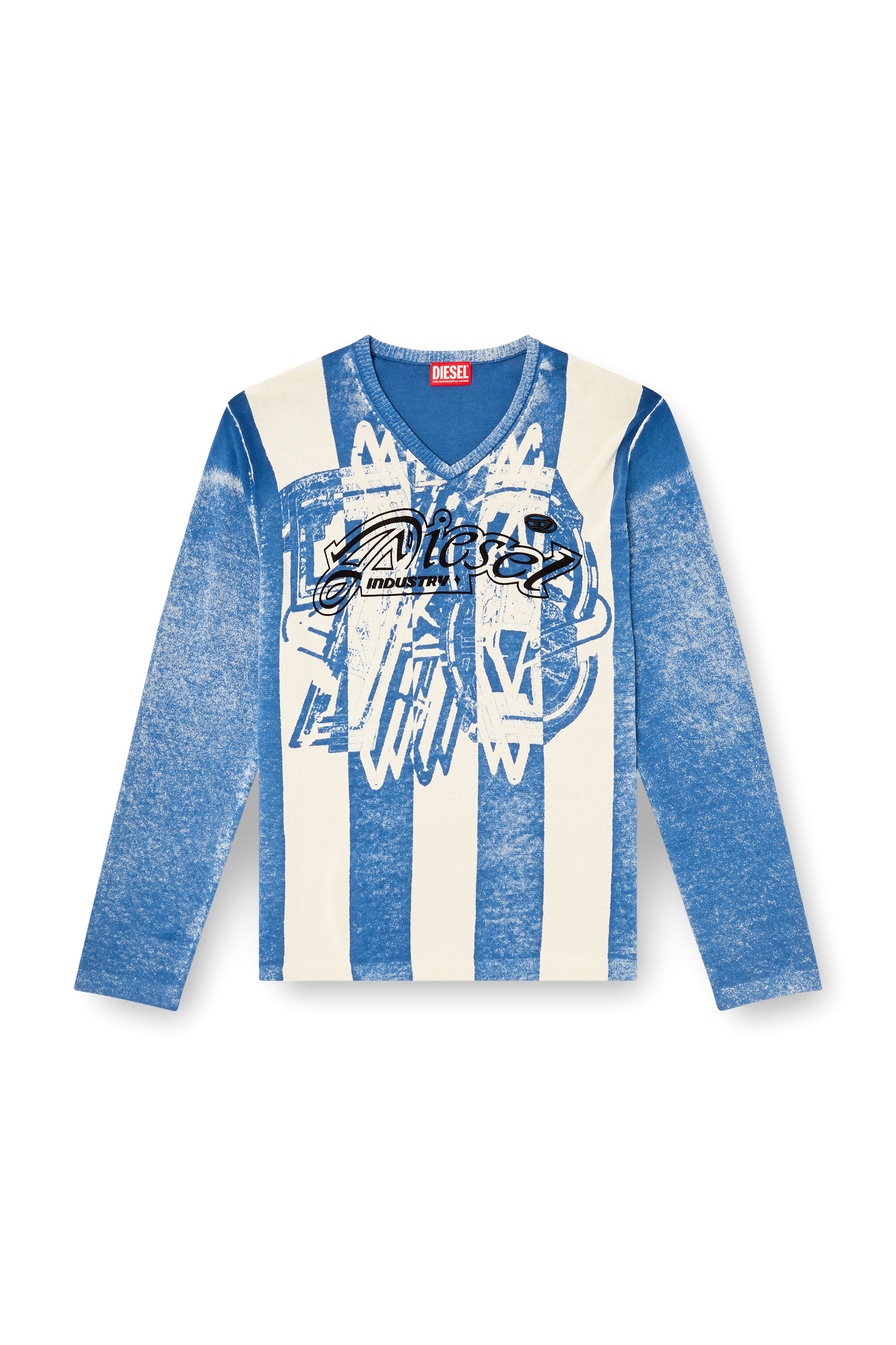 Diesel - K-OLIBA-V, Maglia a strisce con stampa interna Uomo in ToBeDefined - 2