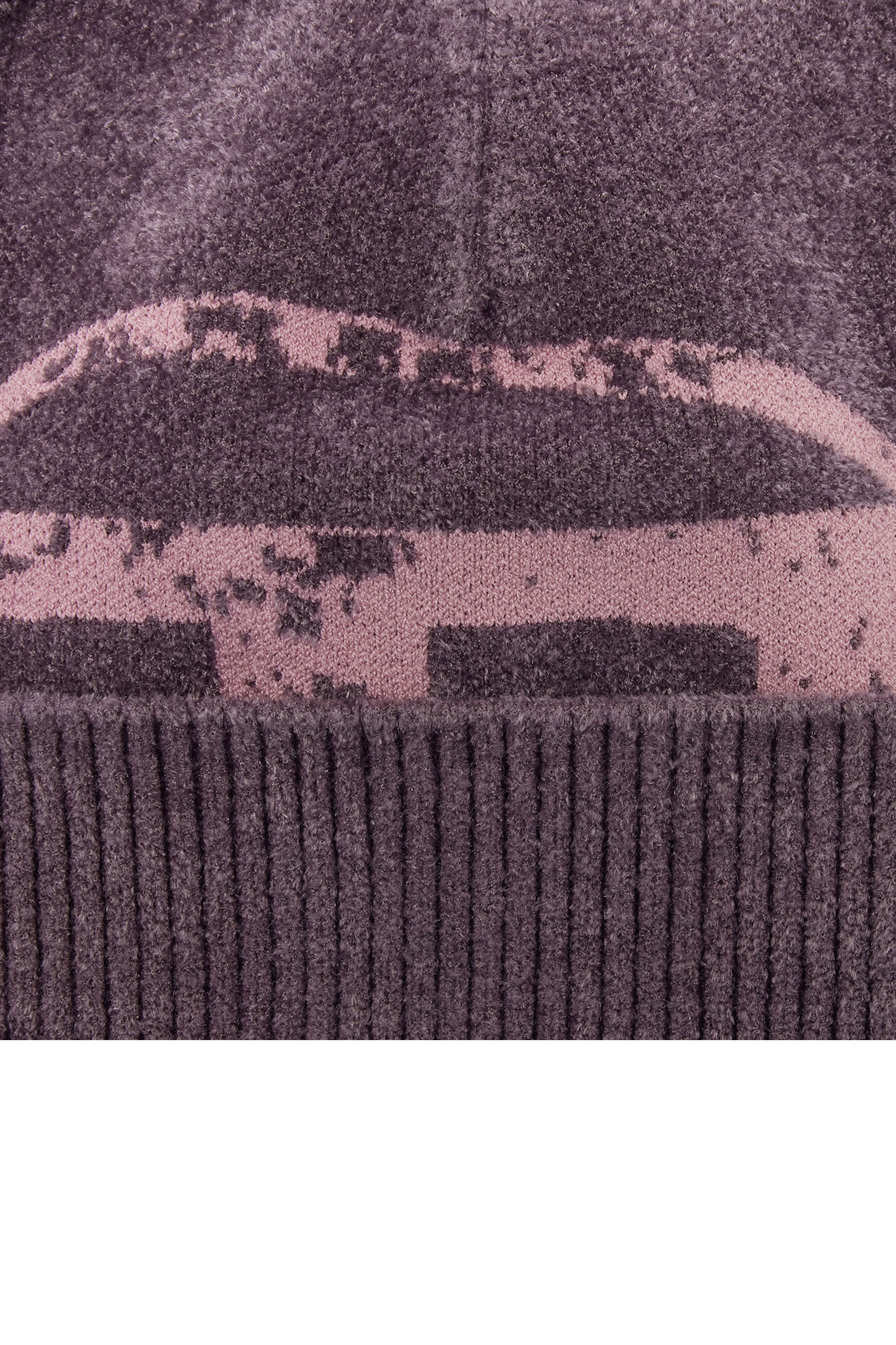 Diesel - K-URIUS, Beanie con logo oval D distressed Unisex in Viola - 3