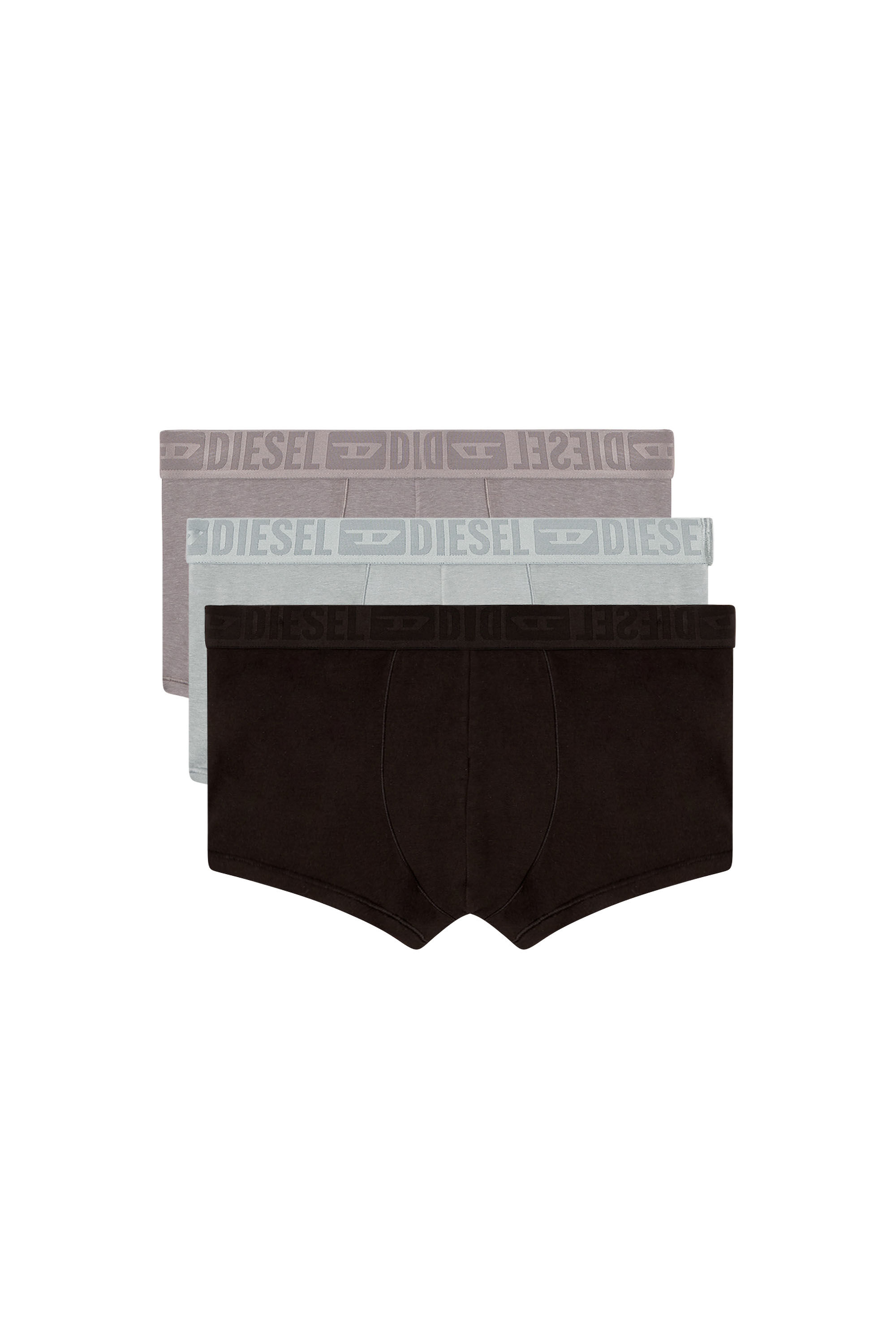 Diesel - BENJAMIN-D-MONO-3PACK, Set da tre paia di boxer tinta unita Uomo in Multicolor - 2