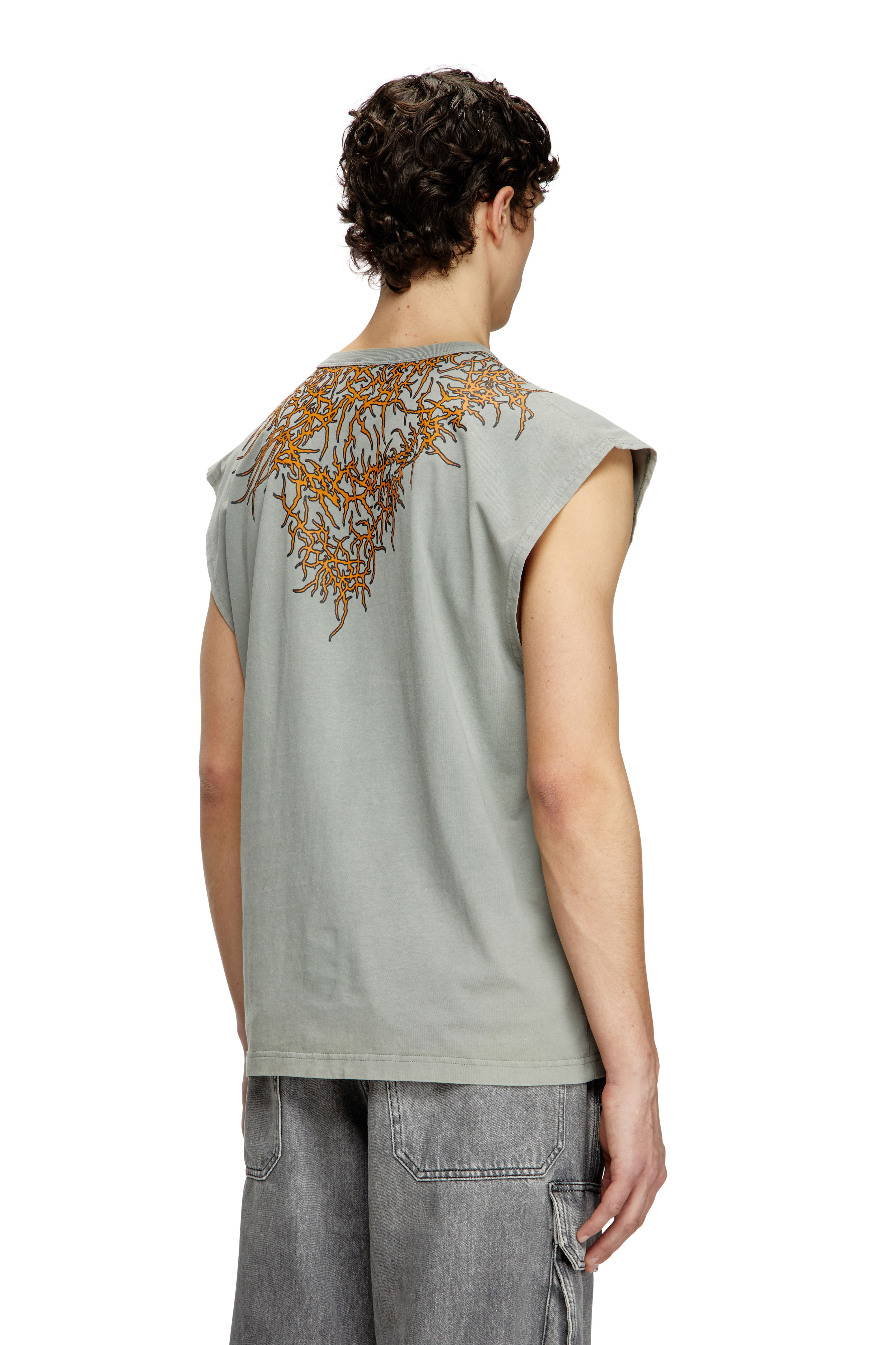 Men's Tank top with tattoo graphics | Grey | Diesel