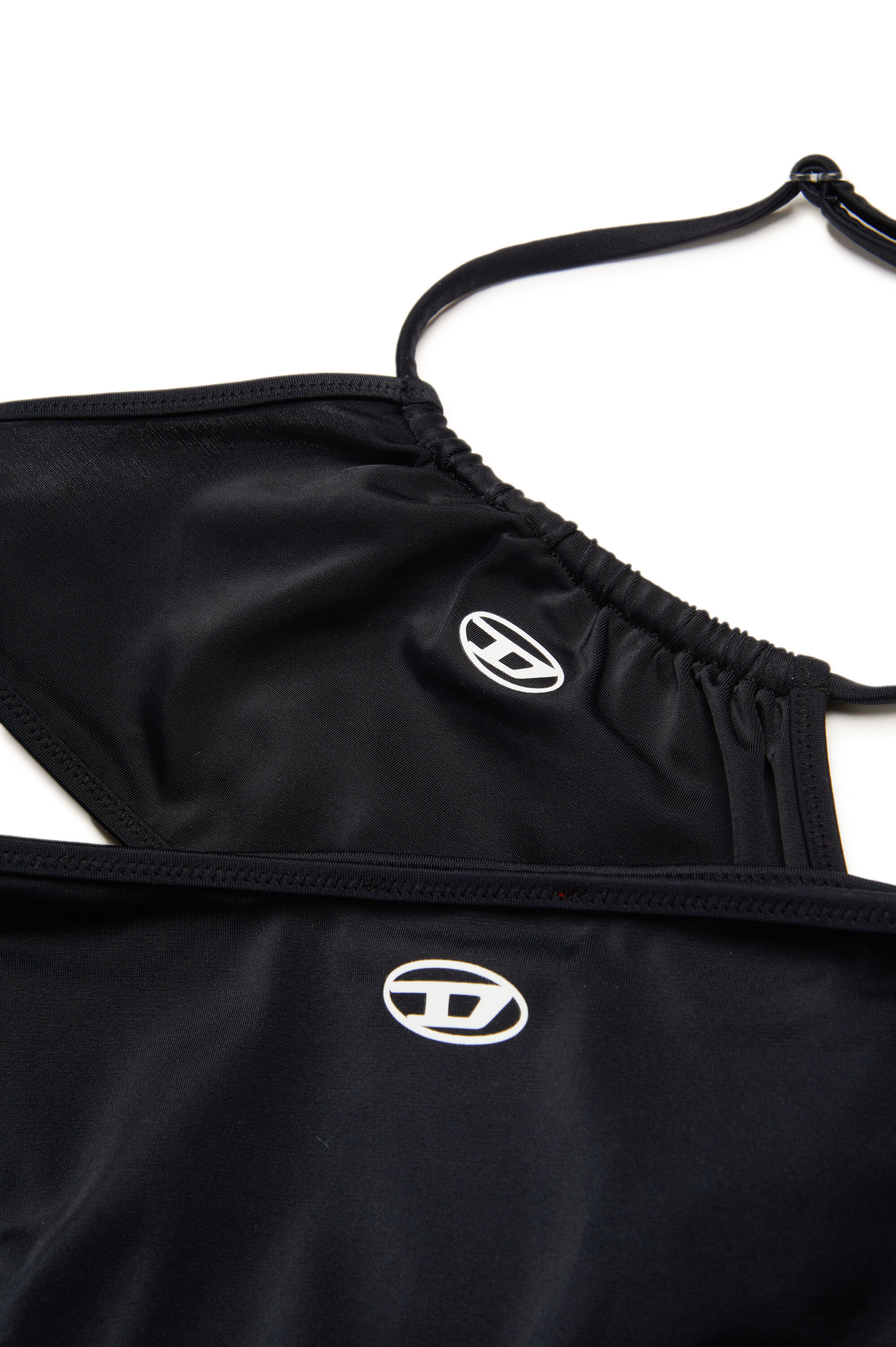 Diesel - MLEAX, Bikini con allacciatura dietro al collo con logo Oval D Donna in Nero - 4