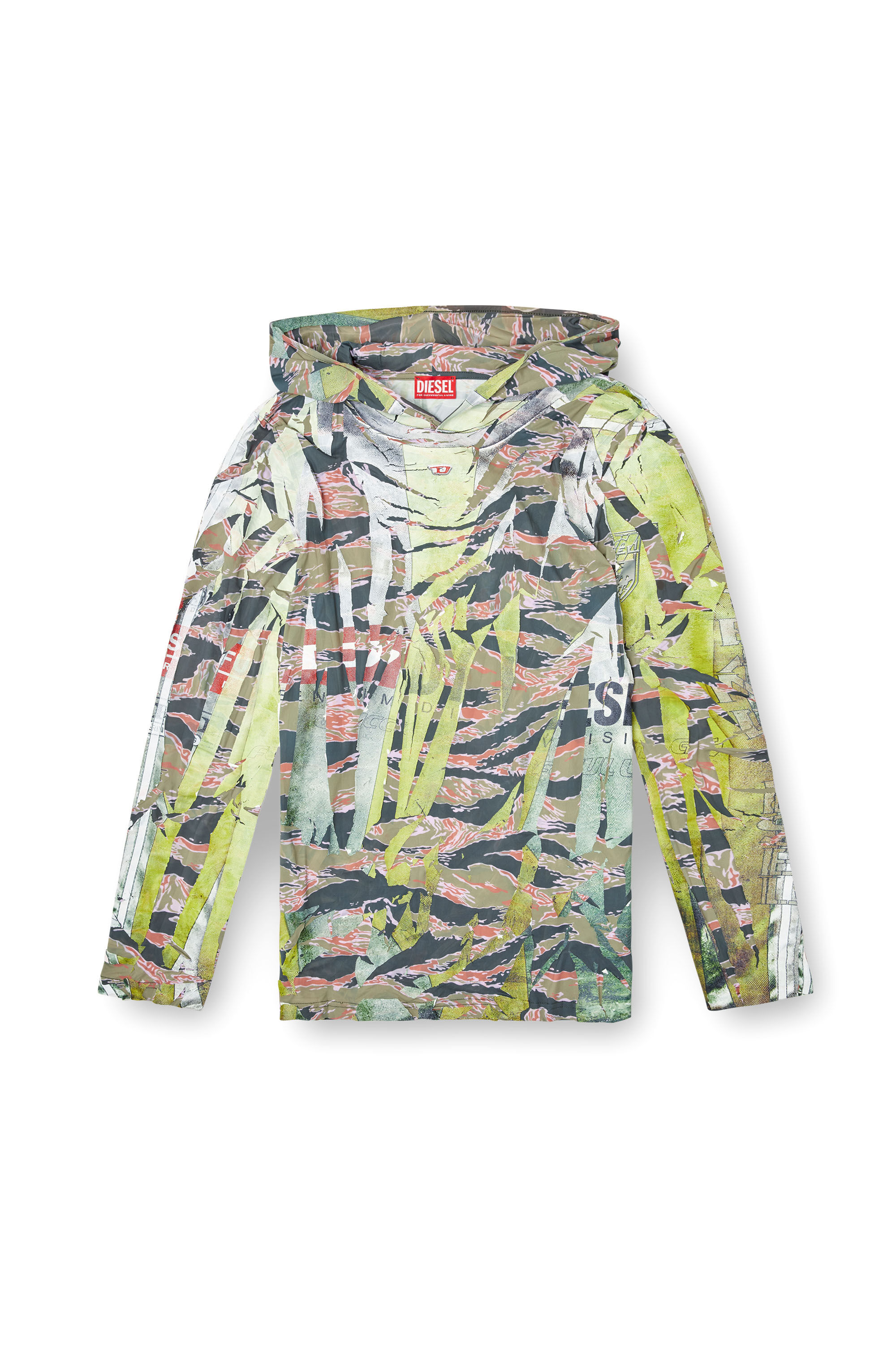 Diesel - T-GILLIS, Hoodie effetto camouflage spezzato Unisex in Multicolor - 2
