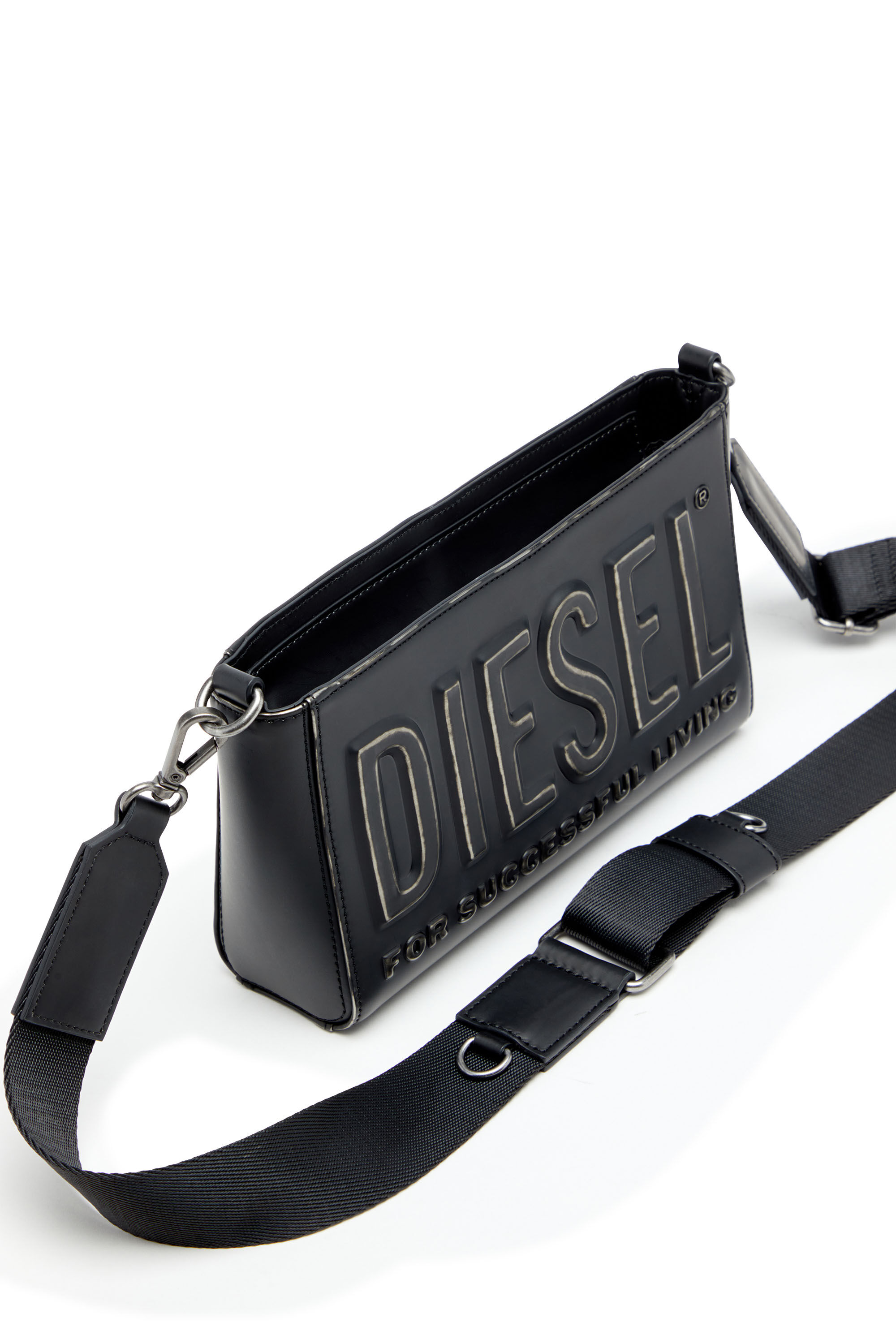 Diesel - DSL 3D CAMERA BAG X, Dsl 3D-Camera bag in PU spazzolato Uomo in Nero - 5