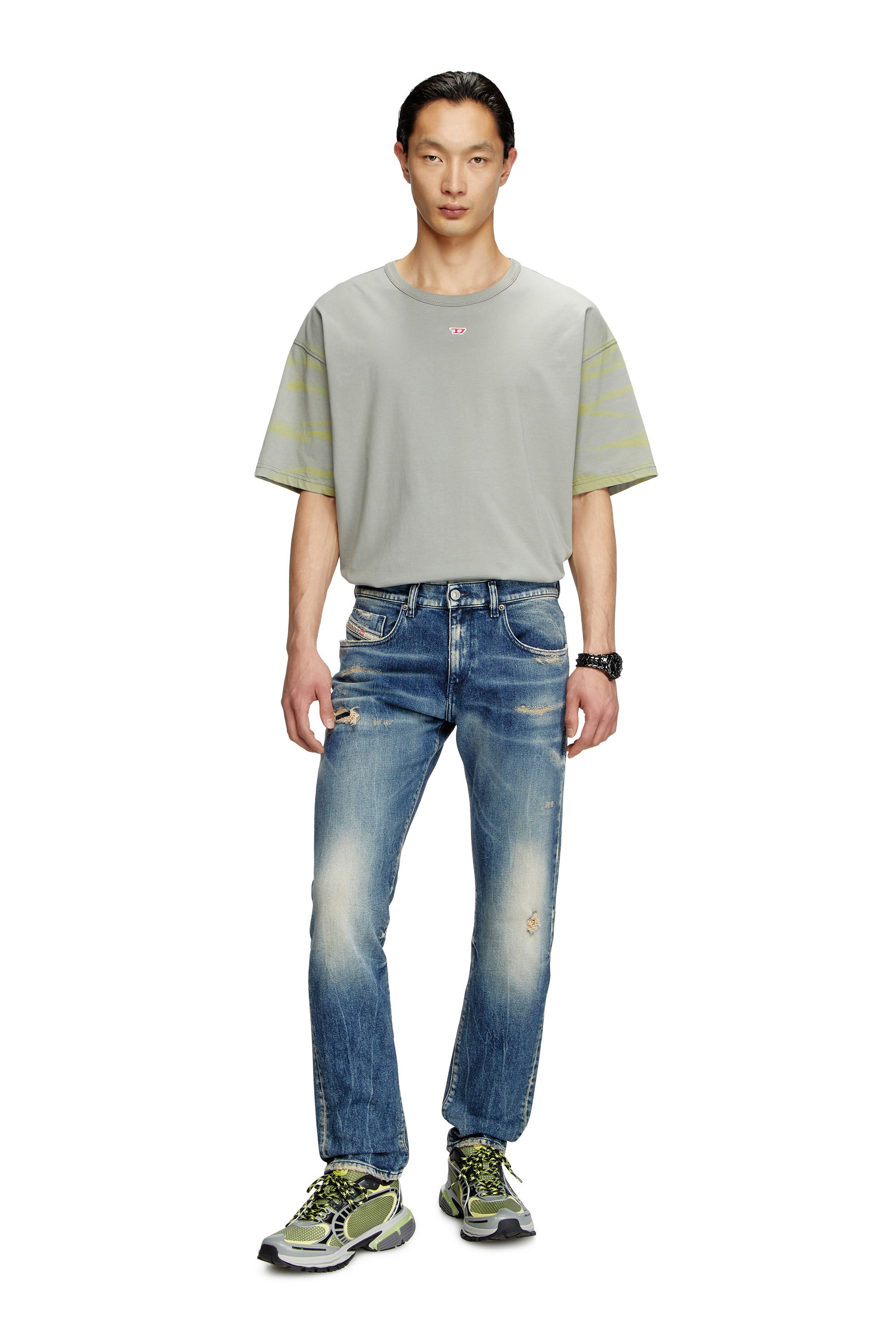 Diesel - Slim Jeans 2019 D-Strukt 007Y6 Uomo, Blu Scuro - Image 1