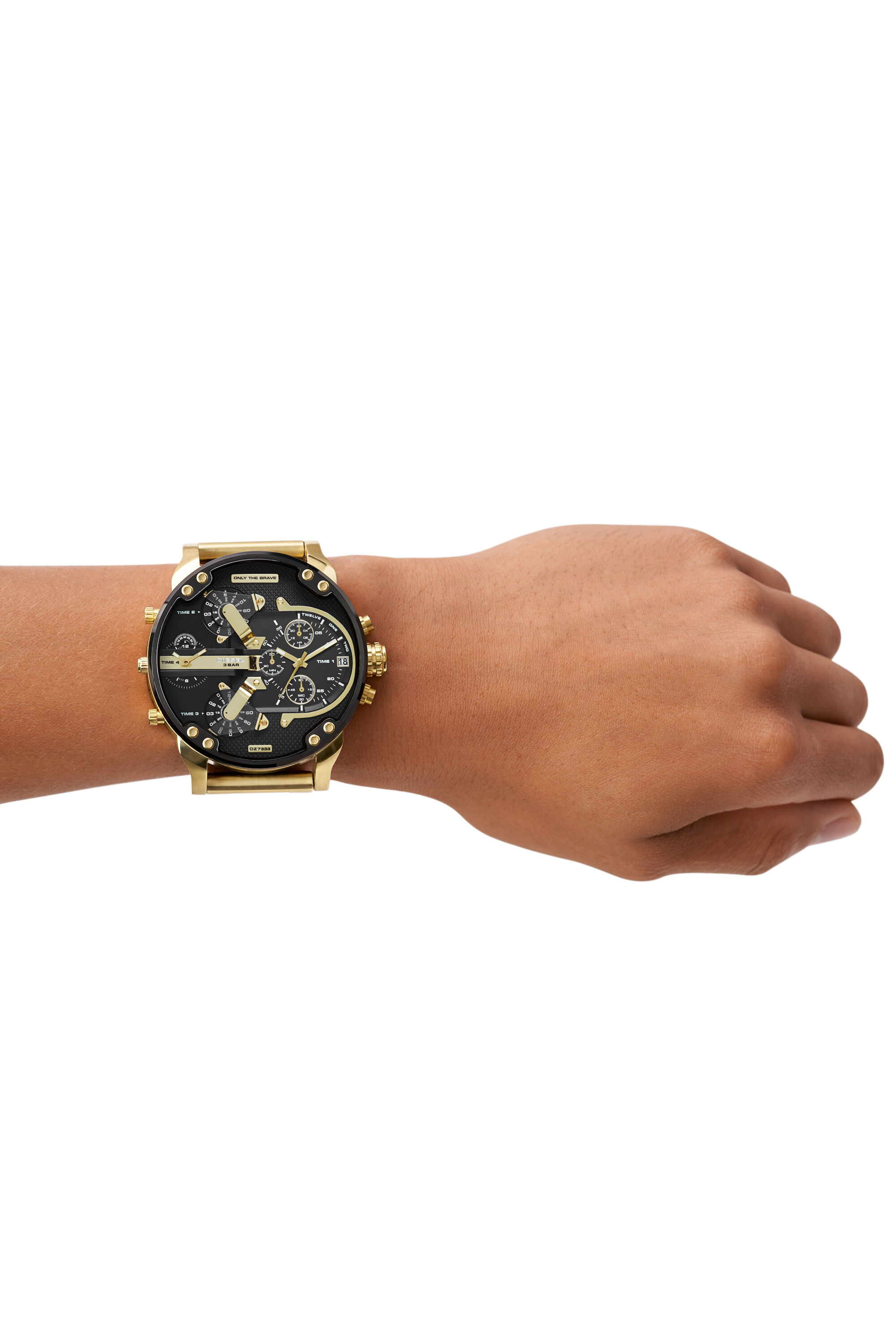 DZ7333 Orologio uomo oro e nero multi layer Diesel Mr. Daddy 2.0