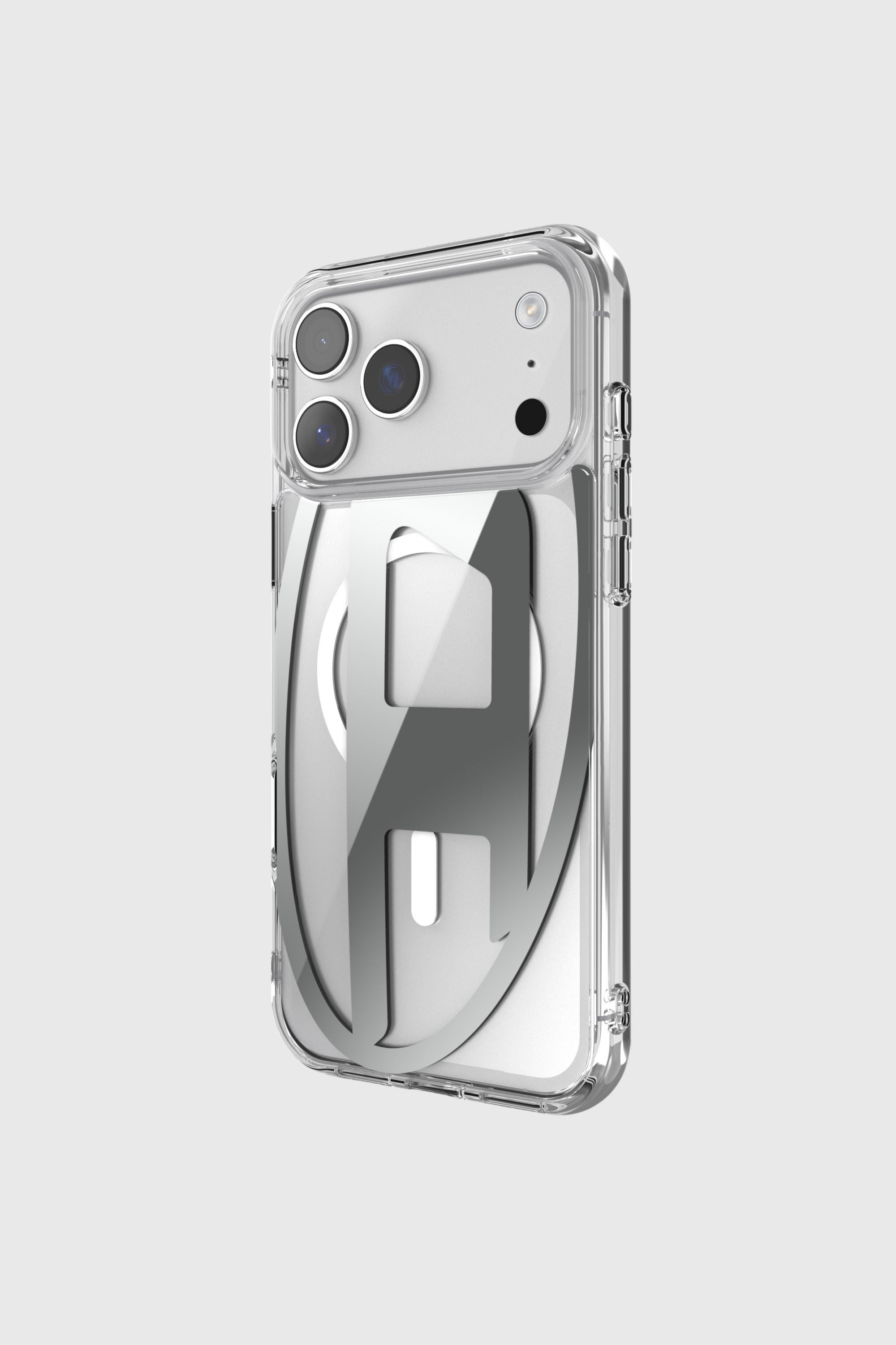 Diesel - 60414 AOP CASE, Custodia Oval D Metallic con Magsafe per iPhone 17 Pro Max Unisex in Grigio - 3