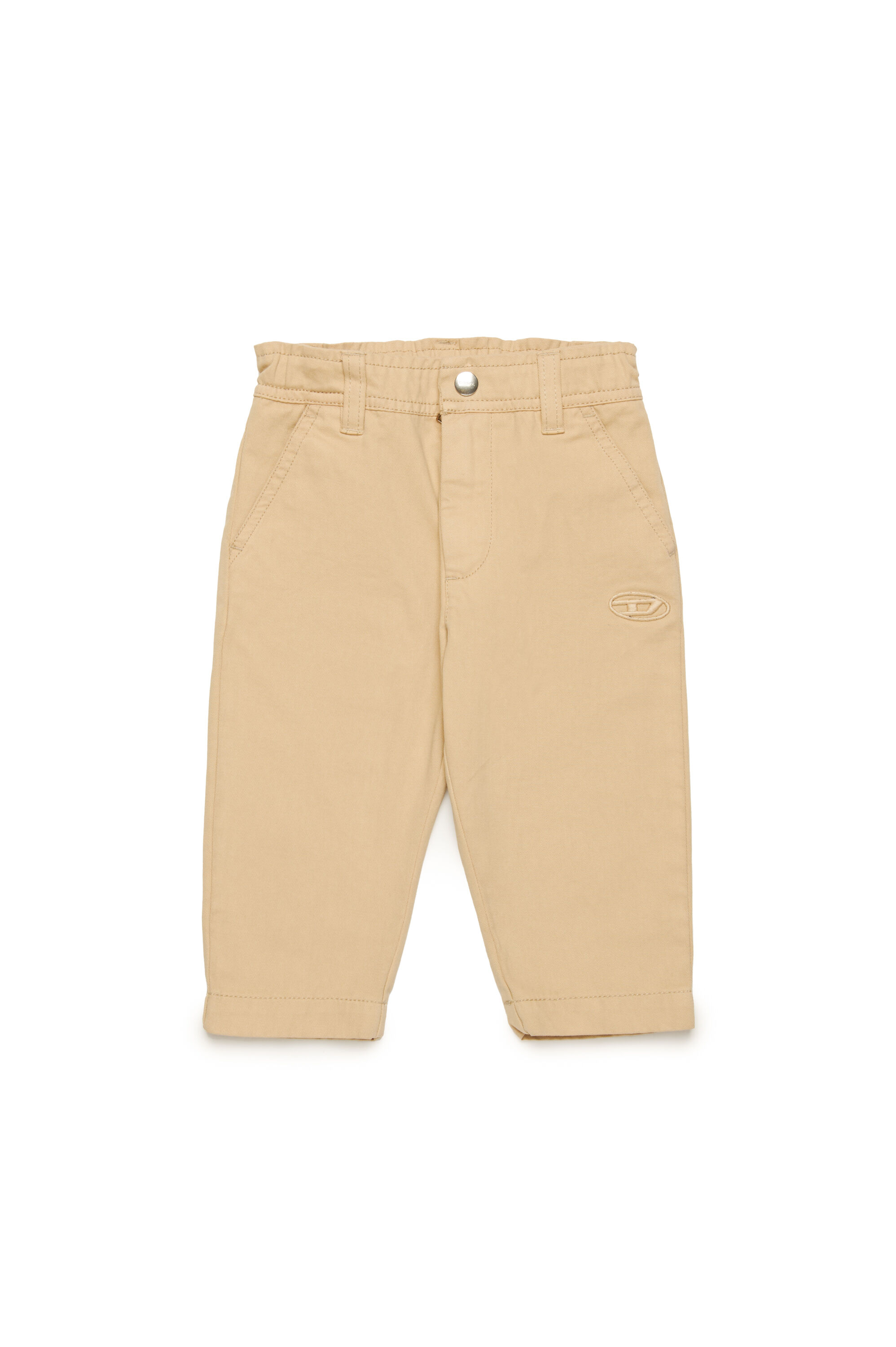 Diesel - POVVIB, Pantaloni chino in gabardina di cotone Uomo in Marrone - 1