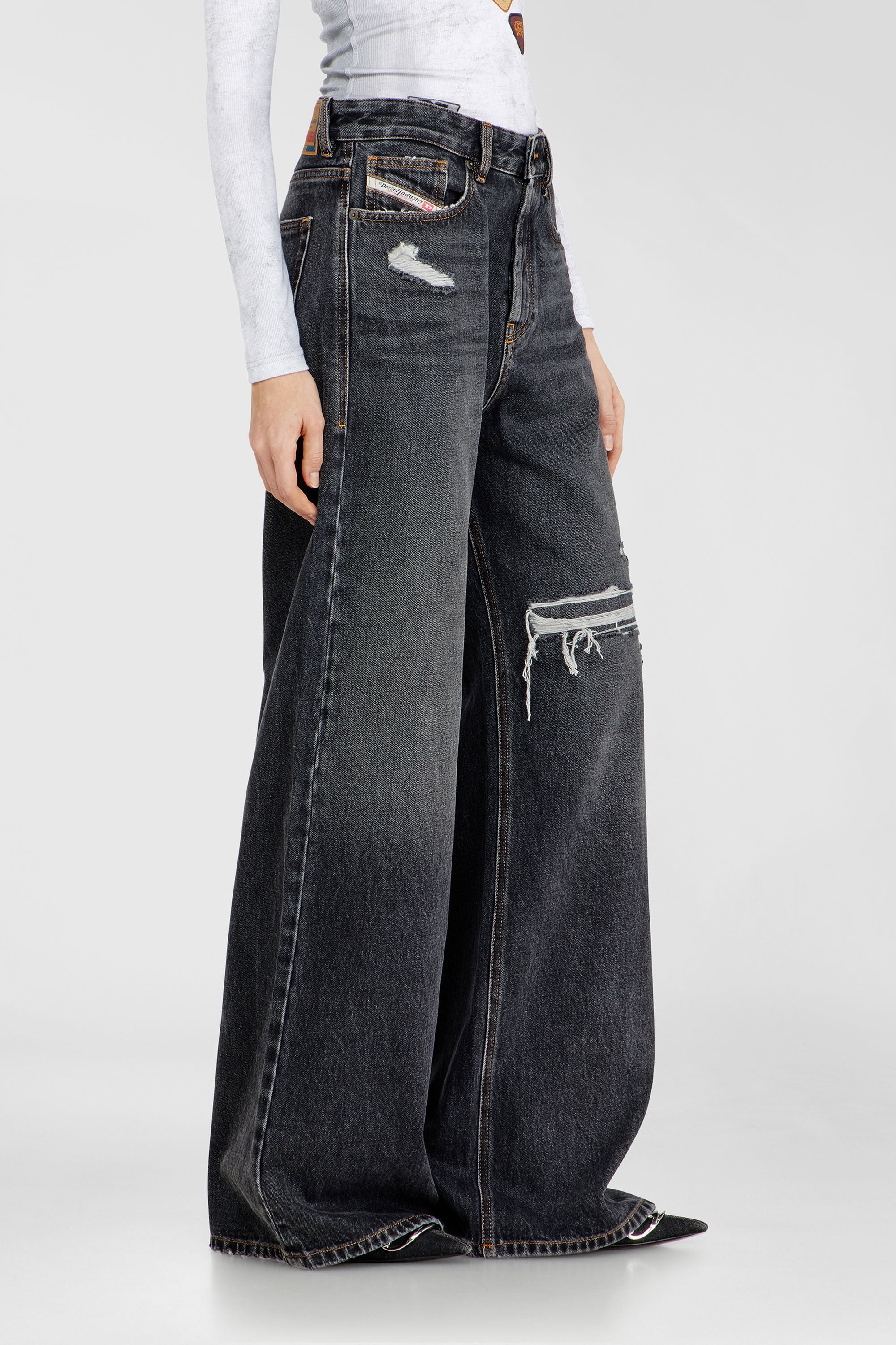 Diesel - Relaxed Jeans 1996 D-Sire 007F6 Unisex, Nero/Grigio scuro - Image 7
