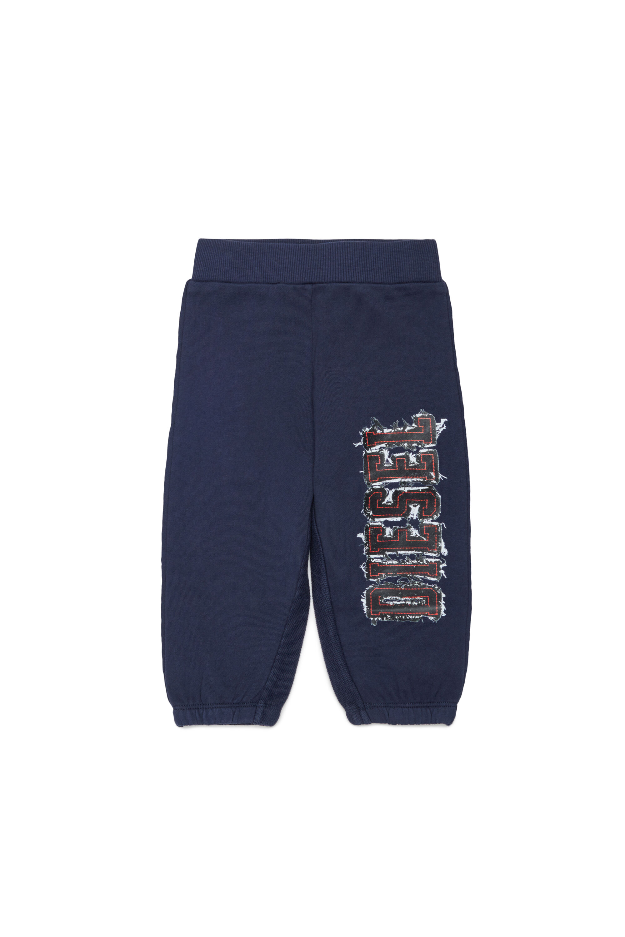 Diesel - PEANSB, Pantaloni da tuta con logo effetto sfrangiato Uomo in Blu - 1