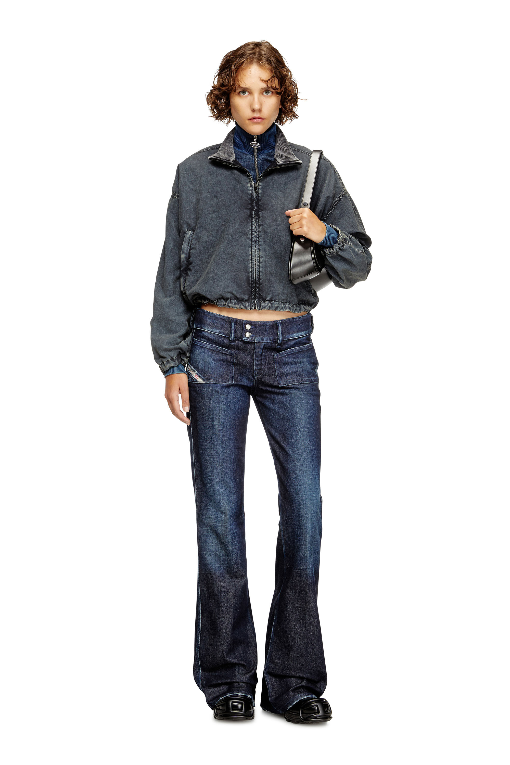Diesel - Bootcut Jeans D-Hush 09M19 Donna, Blu Scuro - Image 1