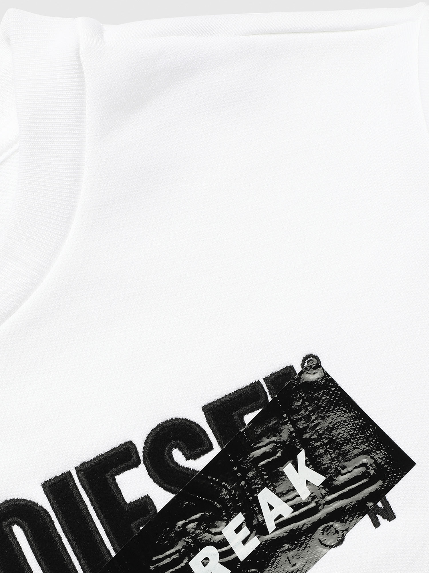 Diesel Felpa Bambino Girocollo con Tape Lucido Un-K-SCREWDIVISION-A