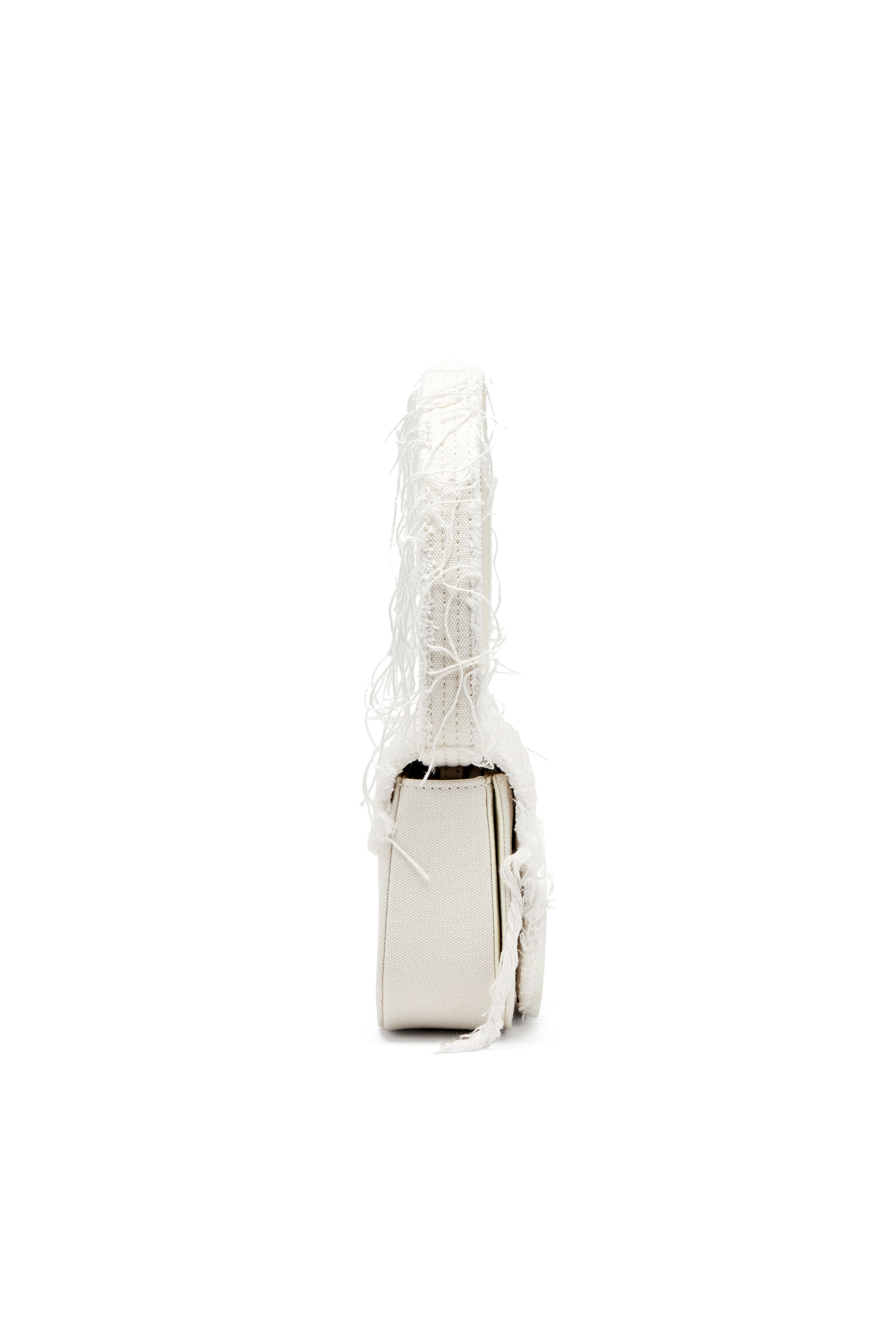 Diesel - 1DR, 1DR-Iconica borsa a spalla in tela e pelle Donna in Bianco - 4