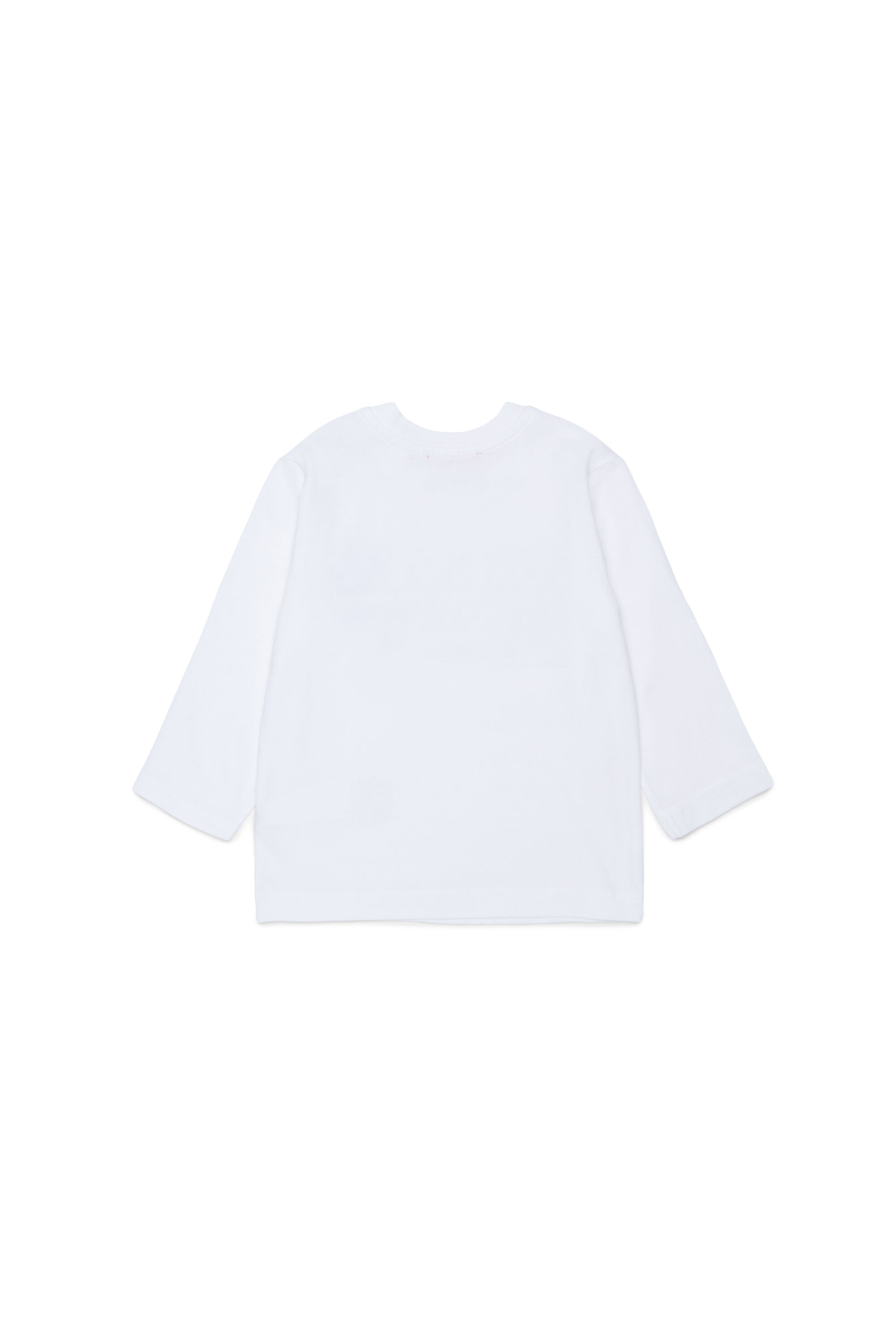 Diesel - TLODIMB, T-shirt a manica lunga con stampa Diesel Industry Uomo in Bianco - 2