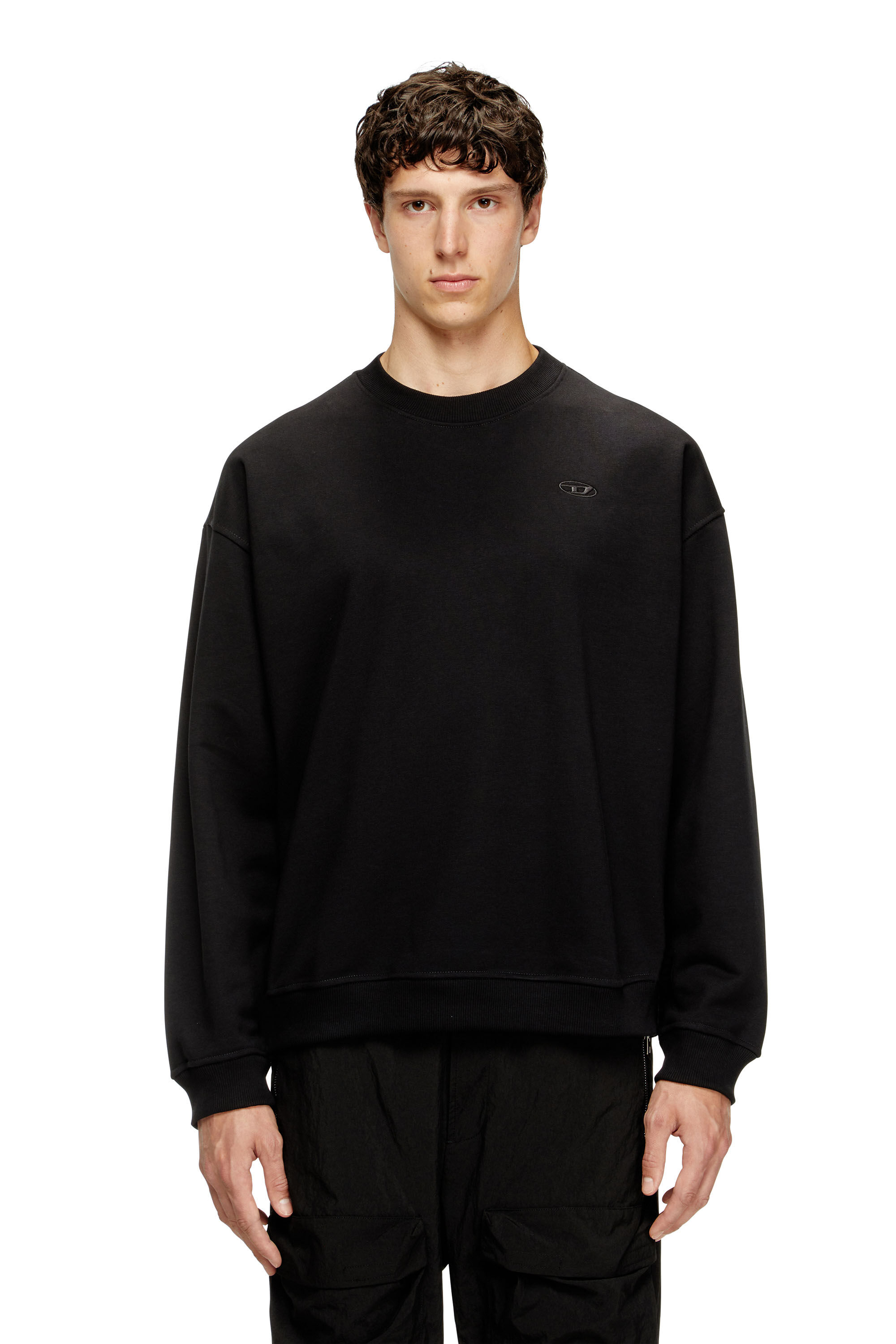 Diesel - S-BOXT-T2, Felpa con logo Oval D Uomo in Nero - 3