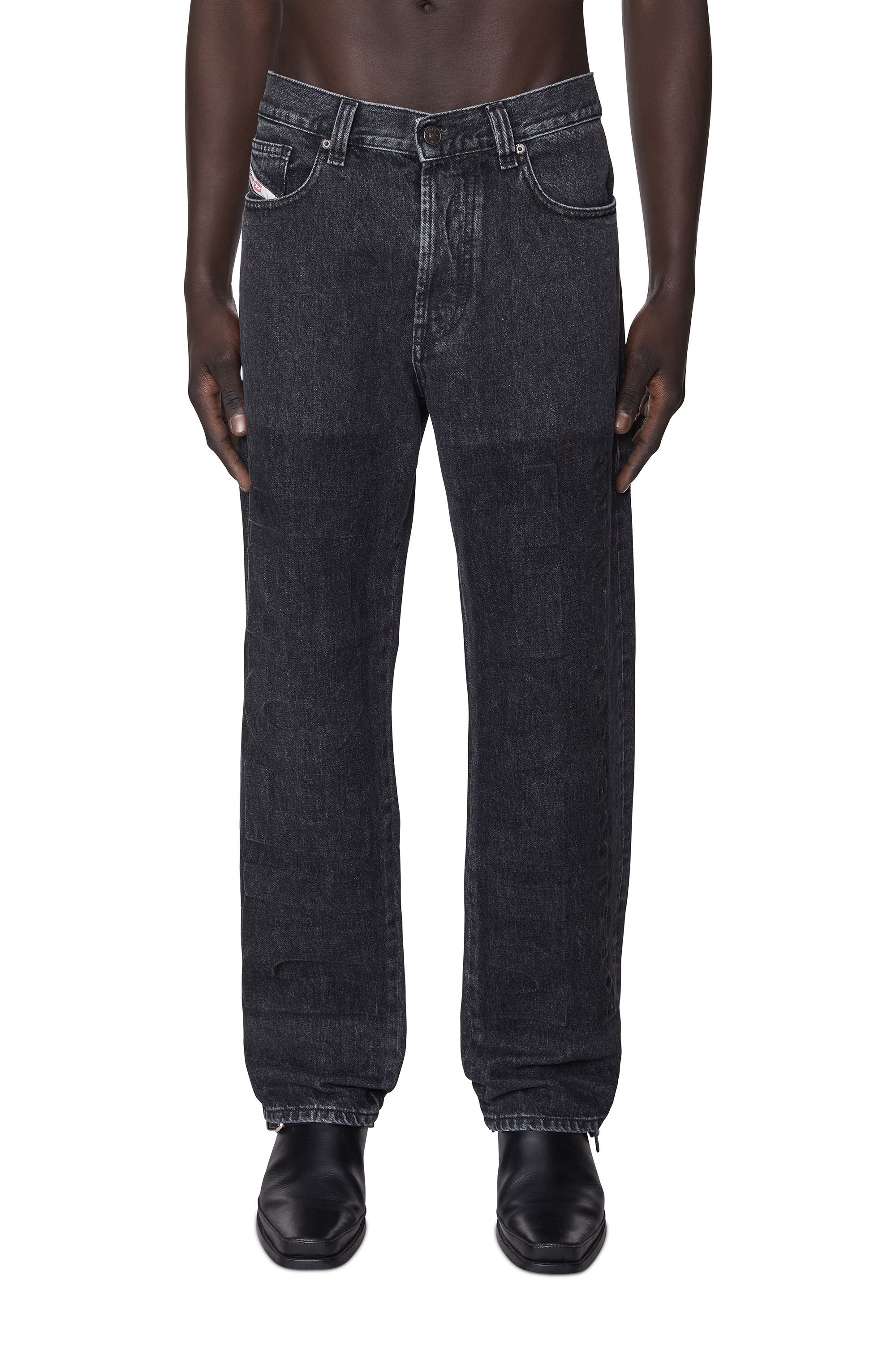 Diesel - 2010 D-Macs 007C5 Straight Jeans, Nero/Grigio scuro - Image 3