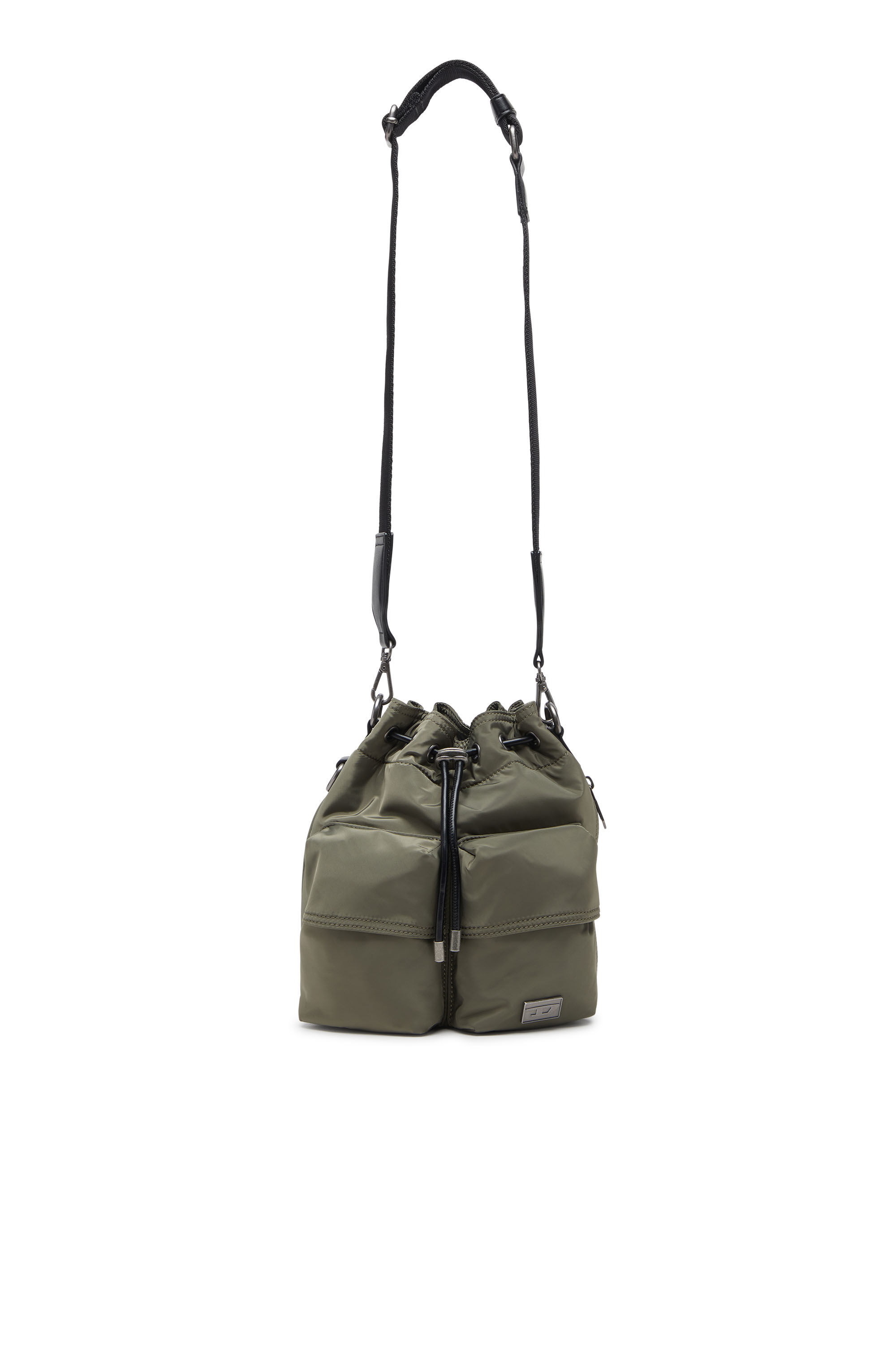 Diesel - MULTI-PKTS BUCKET X, Multi-Pkts-Borsa bucket in tessuto utility Unisex in Verde - 1