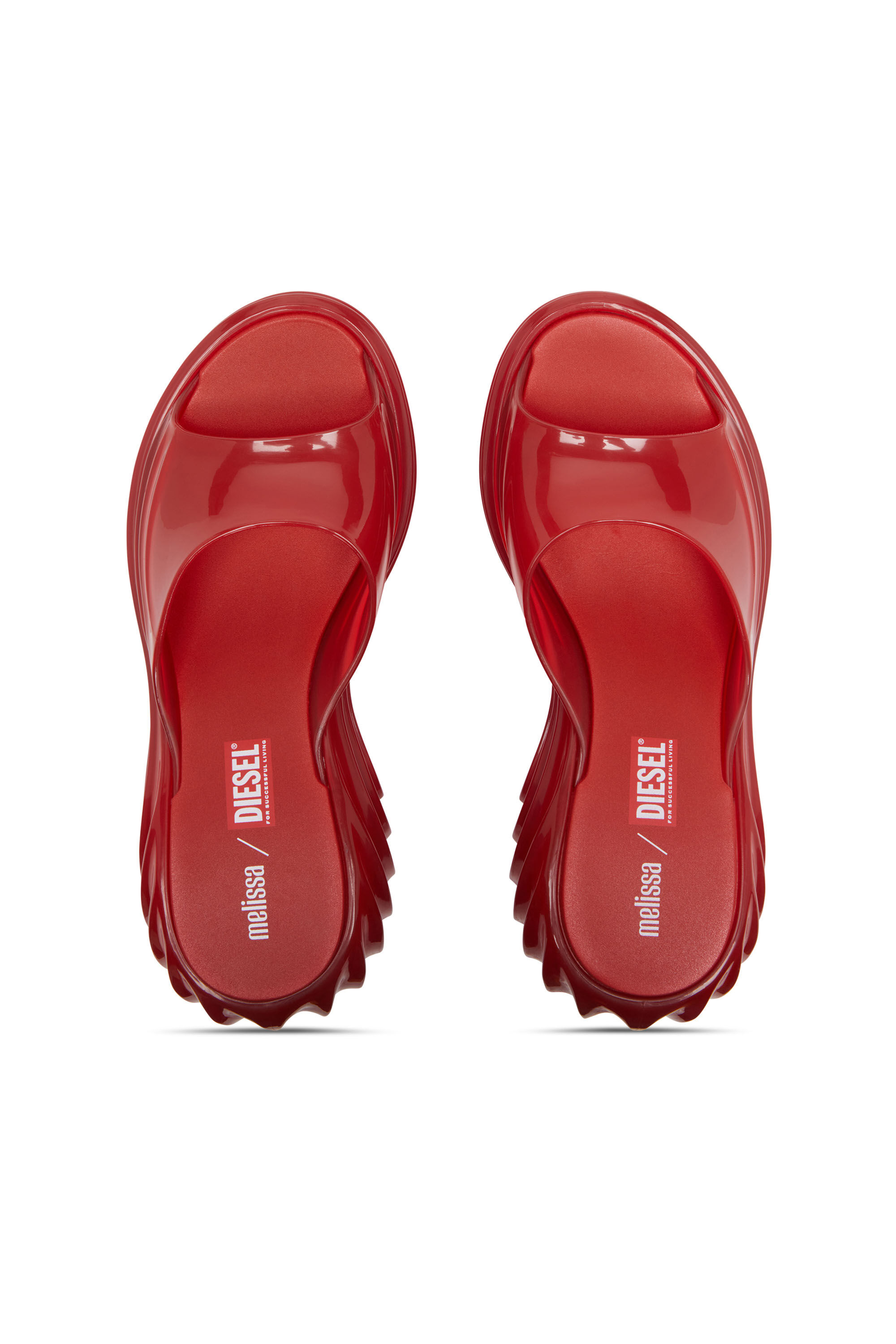 Diesel - MELISSA QUANTUM PLATFORM, Mule platform in Melflex&reg; Donna in Rosso - 4