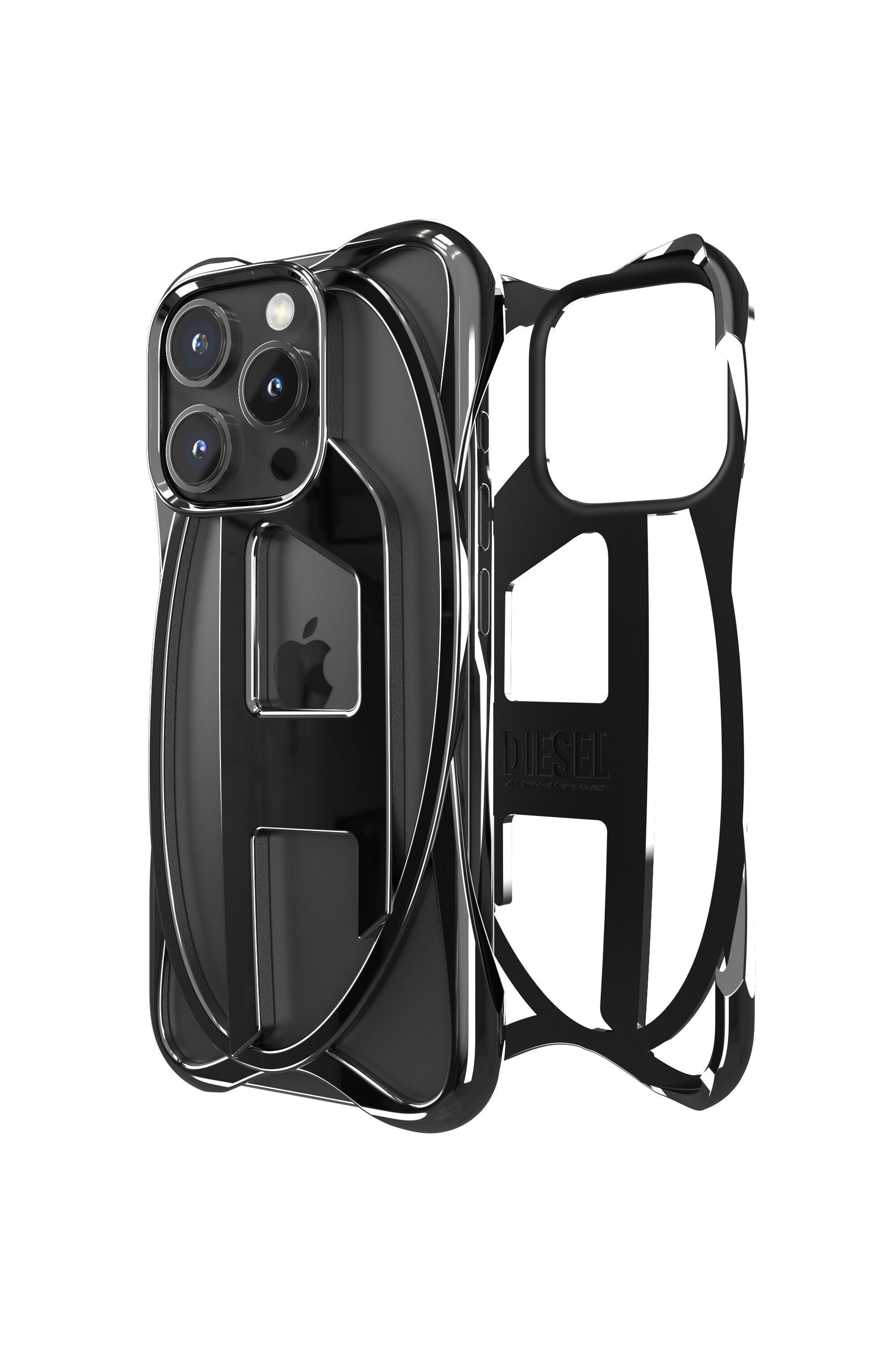 Diesel - 60268 CAGED D CASE, Custodia Caged D iPhone 16 Pro Unisex in Nero - 1
