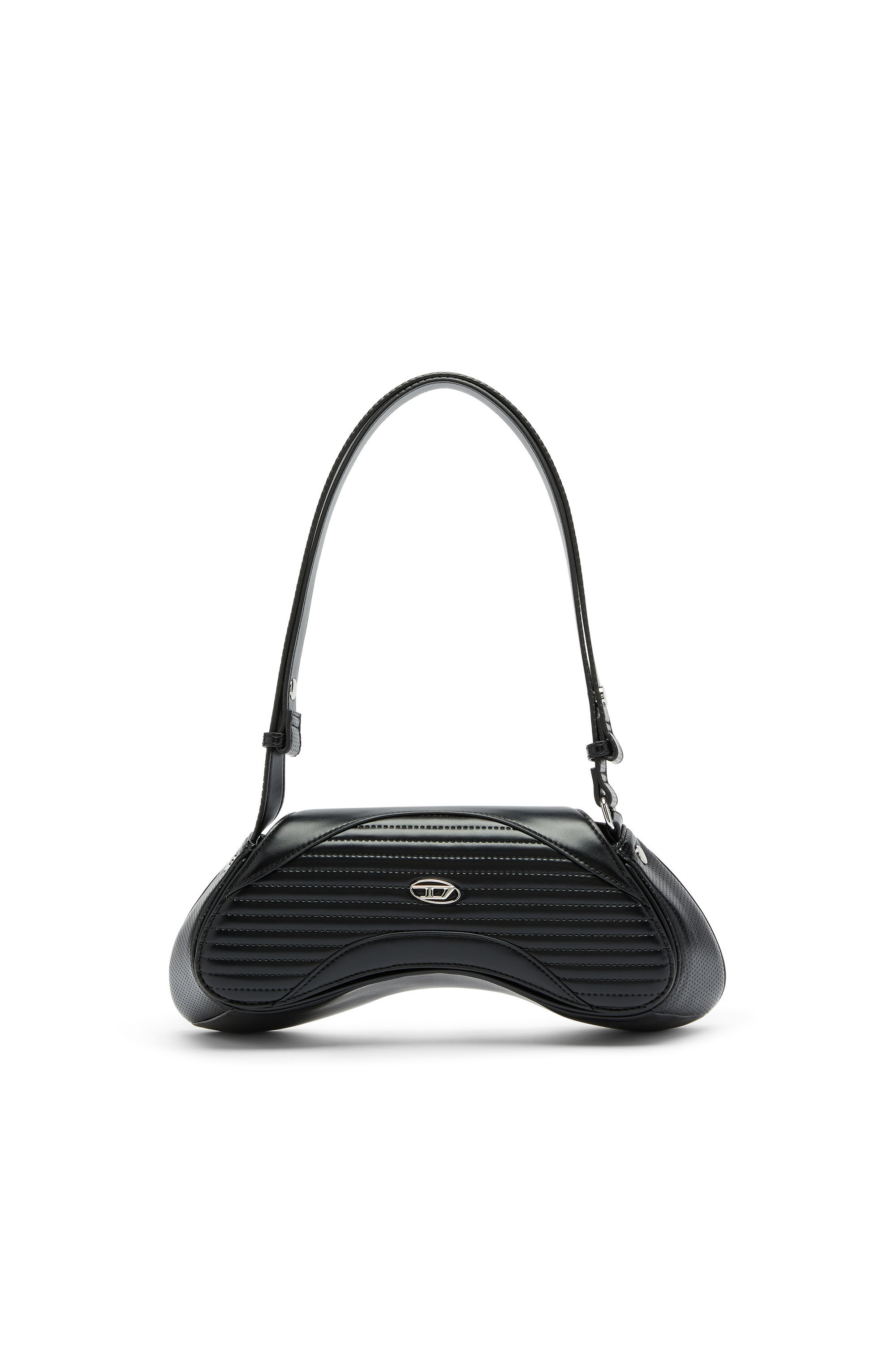 Diesel - PLAY CROSSBODY, Play - Borsa a tracolla in PU trapuntato e traforato Donna in Nero - 1