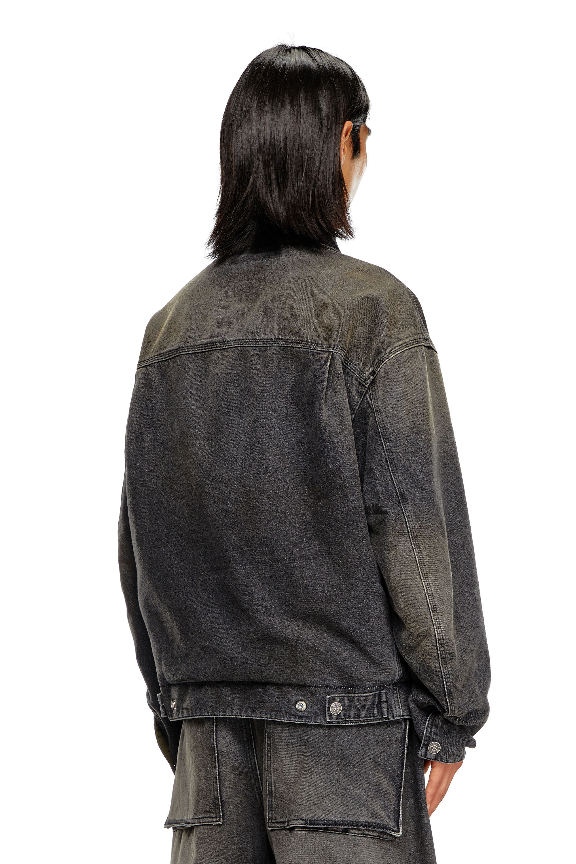 Diesel - D-STACK-S, Giacca reversibile in denim e nylon Uomo in Nero - 4