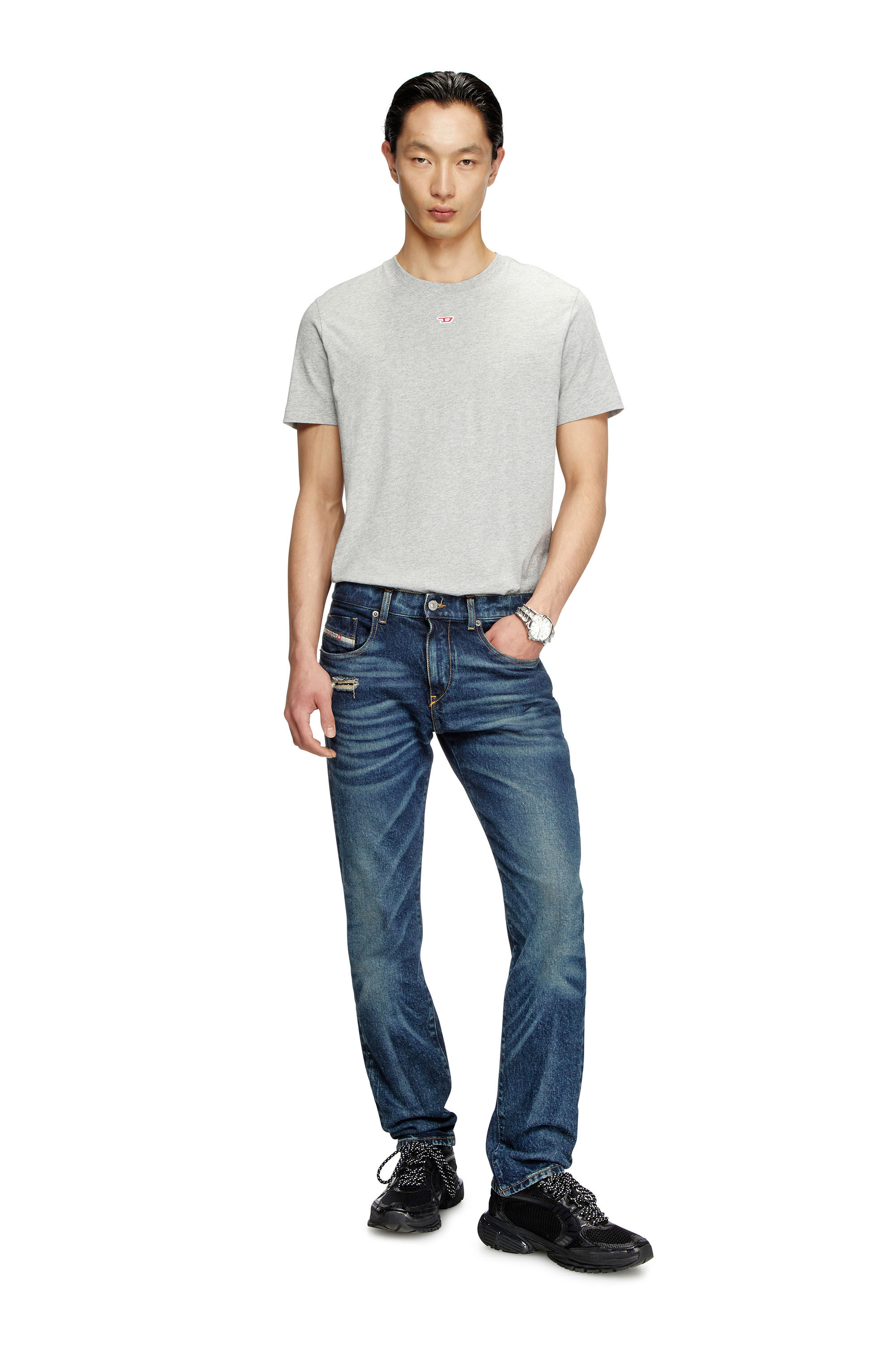 Diesel - Slim Jeans 2019 D-Strukt 007Y3 Uomo, Blu Scuro - Image 1
