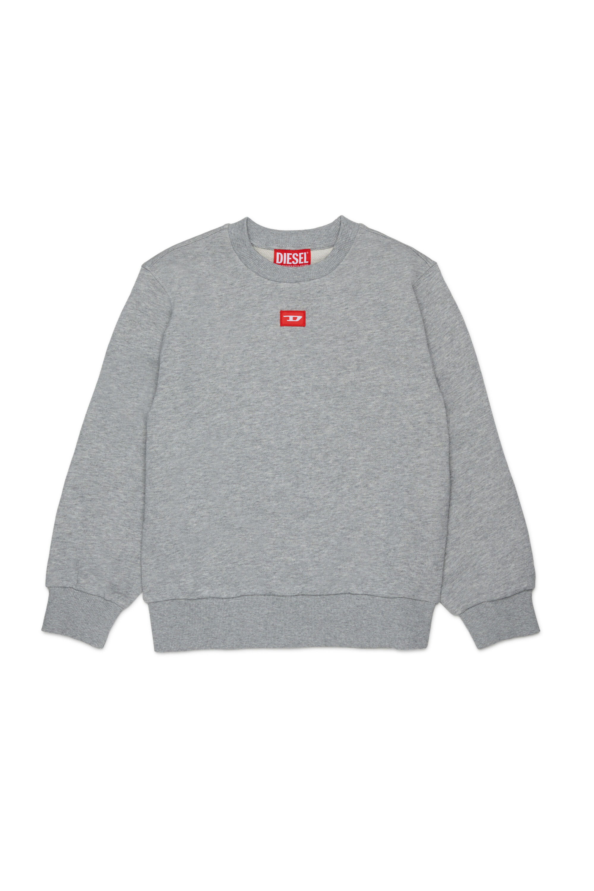 Diesel - SXGIN OVER, Felpa con piccolo logo applicato Unisex in Grigio - 1