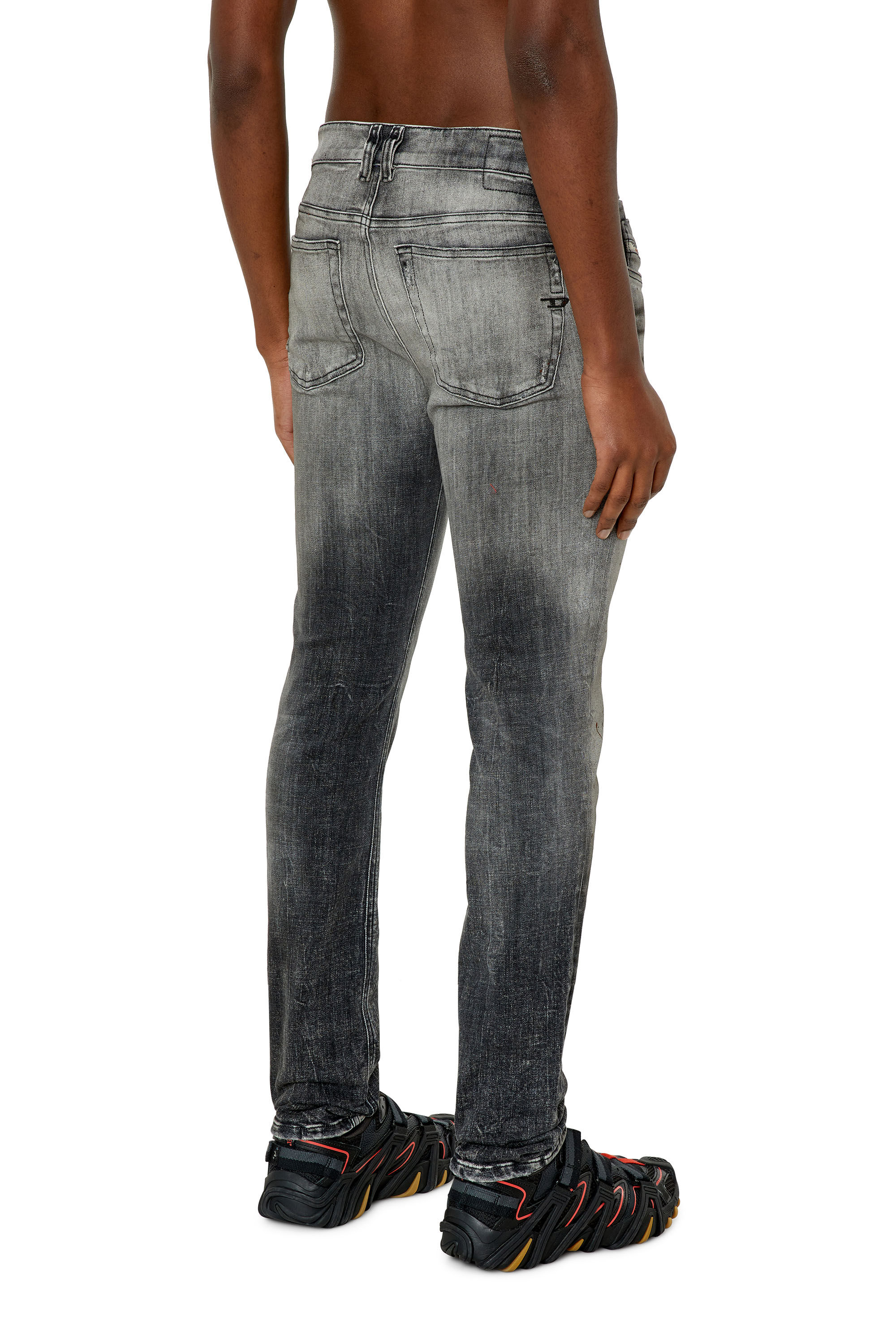 Diesel - Skinny Jeans 1979 Sleenker 09E70 Uomo, Nero/Grigio scuro - Image 4