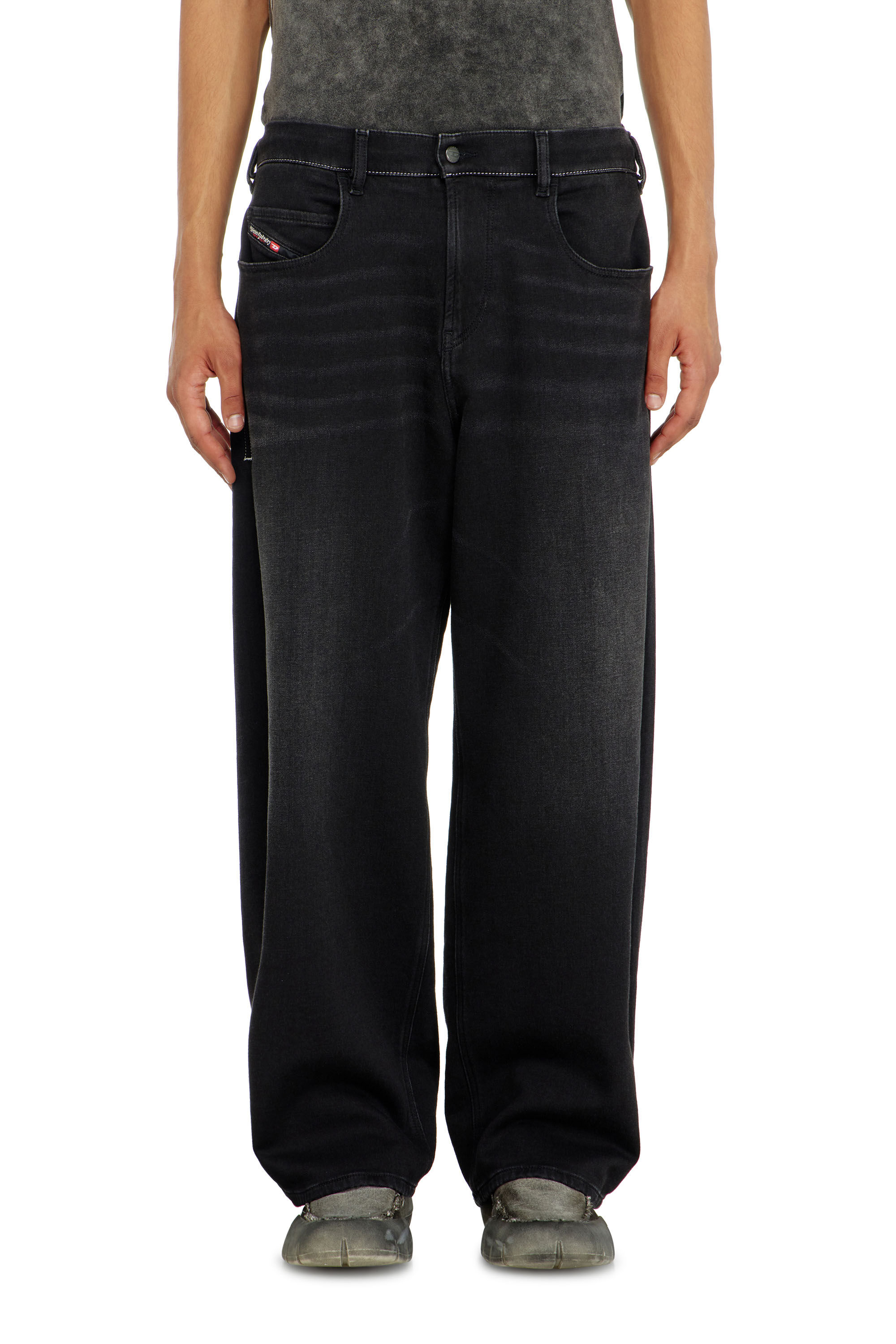 Diesel - Relaxed 2097 D-Enim-M Joggjeans&reg; 09P90 Unisex, Nero/Grigio scuro - Image 2
