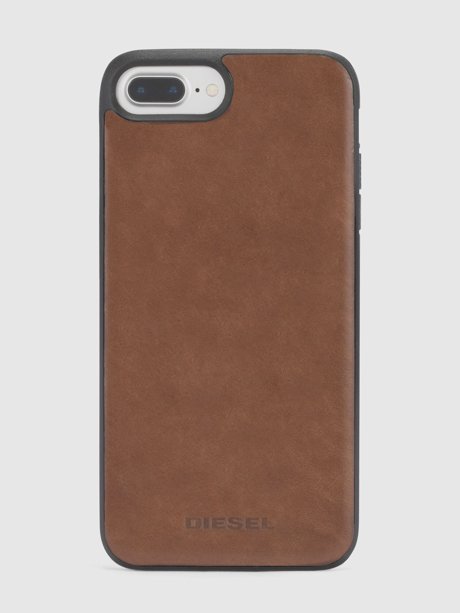 Diesel - BROWN LEATHER IPHONE 8/7/6s/6 CASE, Cover in pelle marrone, iPhone 8/7/6s/6 Unisex in Marrone - 2