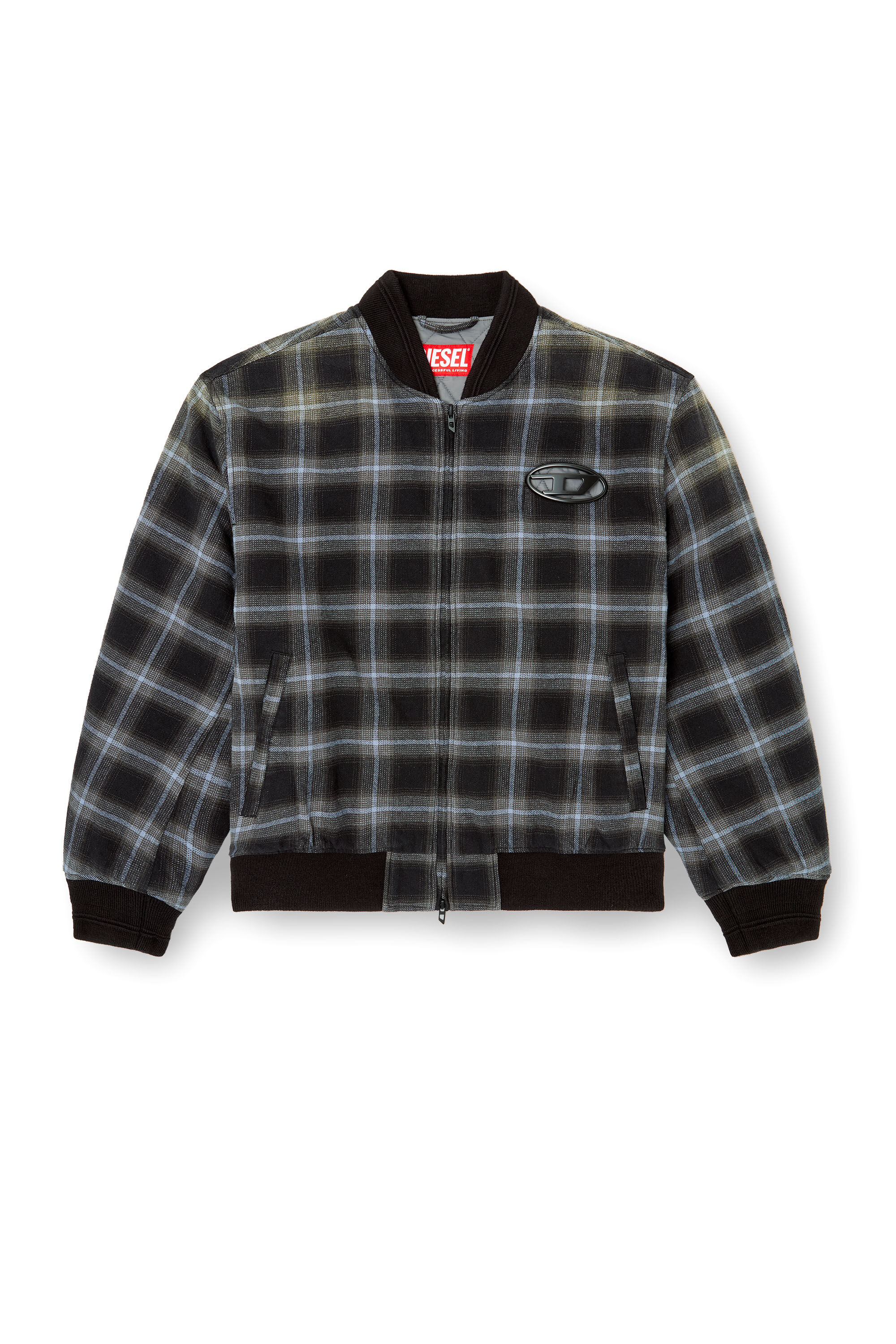 Diesel - J-SAINT, Bomber imbottito in flanella check Uomo in Multicolor - 2