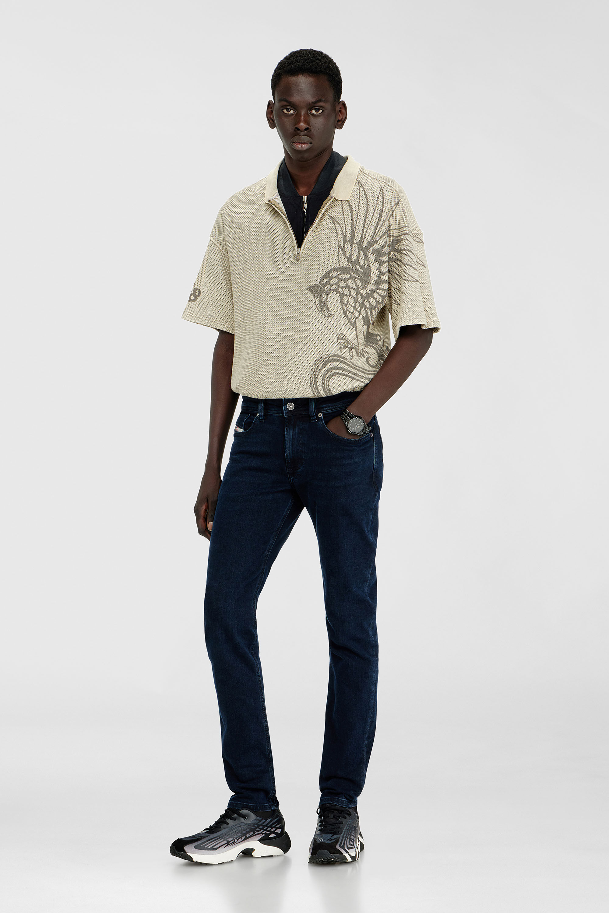 Diesel - Skinny Jeans 1979 Sleenker 0KBBG Uomo, Blu Scuro - Image 1