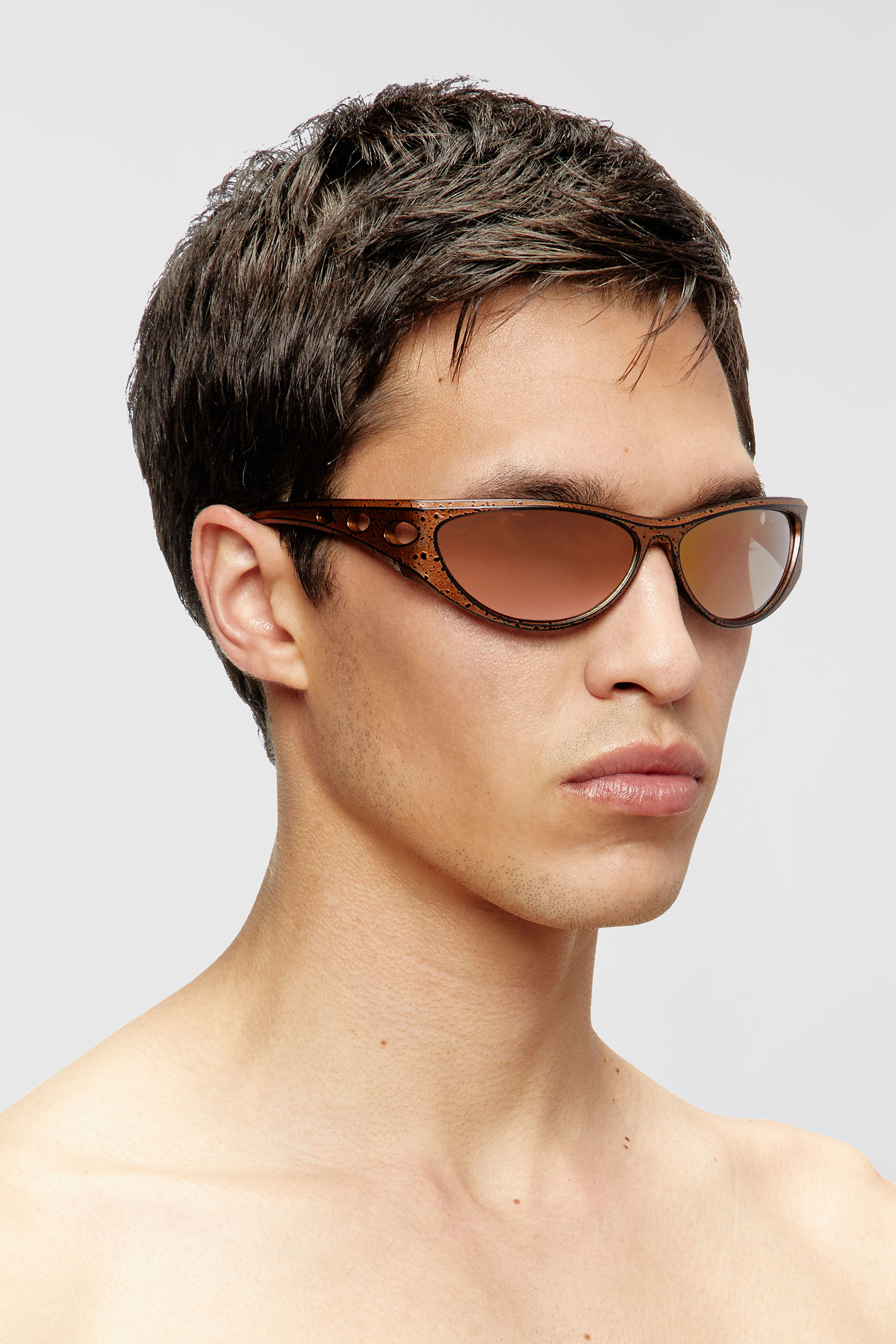 Diesel - 0DL3004U, Occhiali da sole stile cat-eye Unisex in Marrone - 4