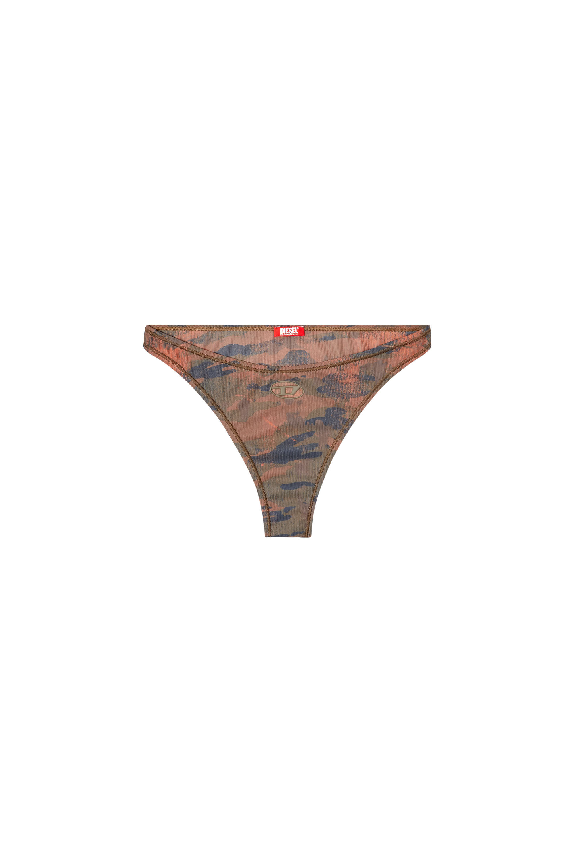 Diesel - BUNCHY-UTLT, Slip bikini con logo cut-out Donna in Marrone - 4