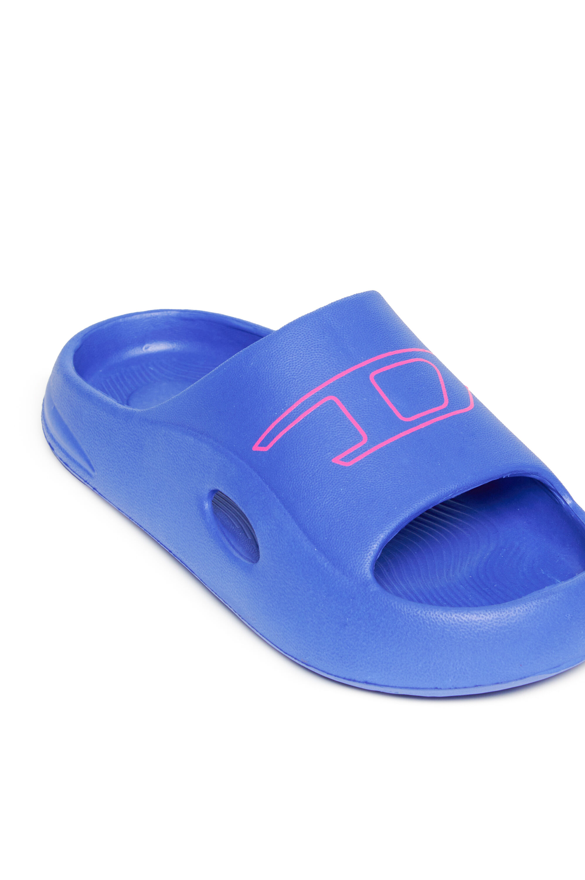 Diesel - SA-CHUNCKY D, Ciabatte da piscina in EVA con logo stampato Unisex in Blu - 4