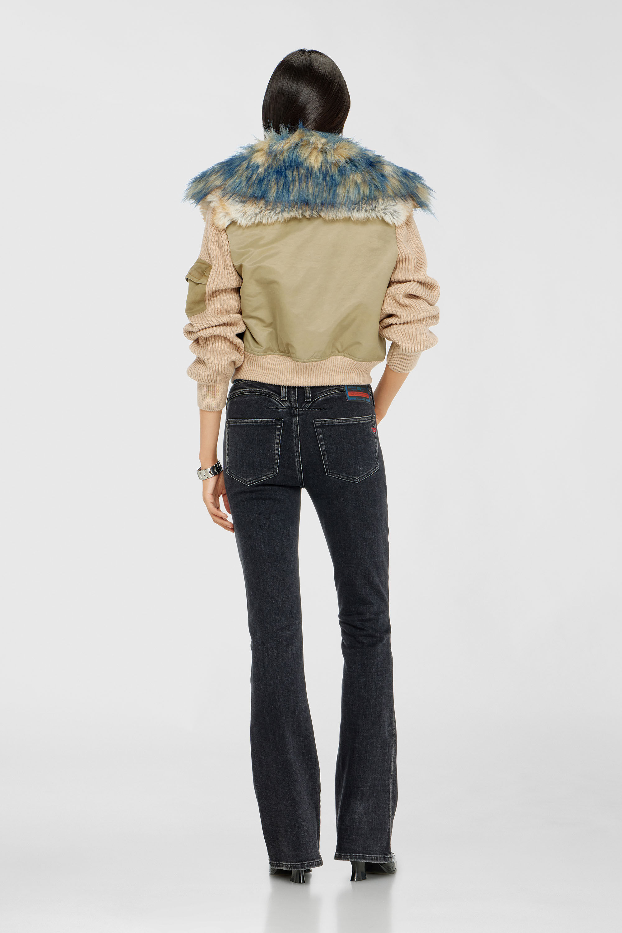Diesel - Bootcut Jeans 1969 D-Ebbey 09P75 Donna, Nero/Grigio scuro - Image 3