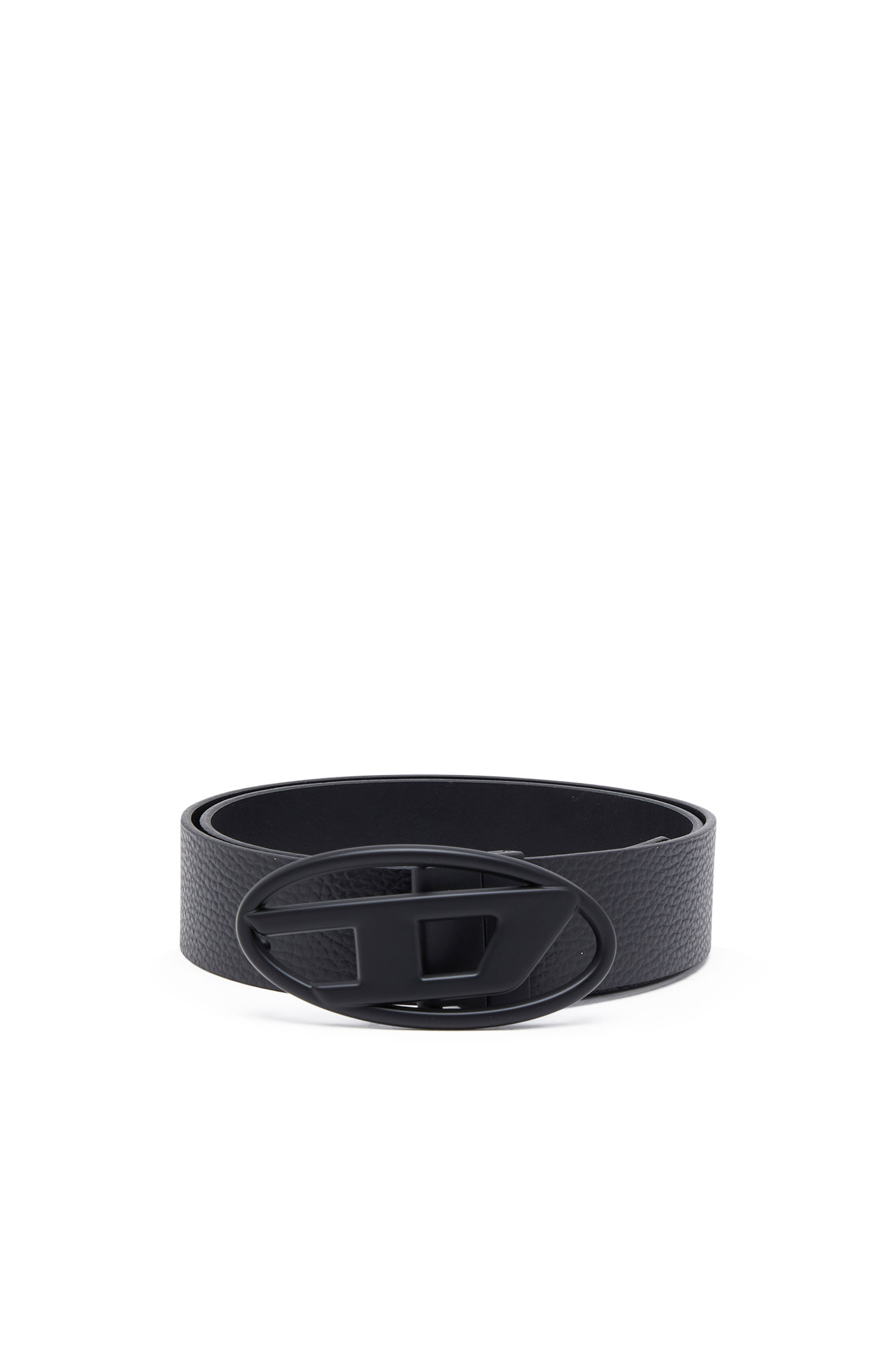 ベルト DIESEL CINTURA B-1DR IN PELLE Men's 2.9cm leather belt with oval d logo | Black | Diesel
