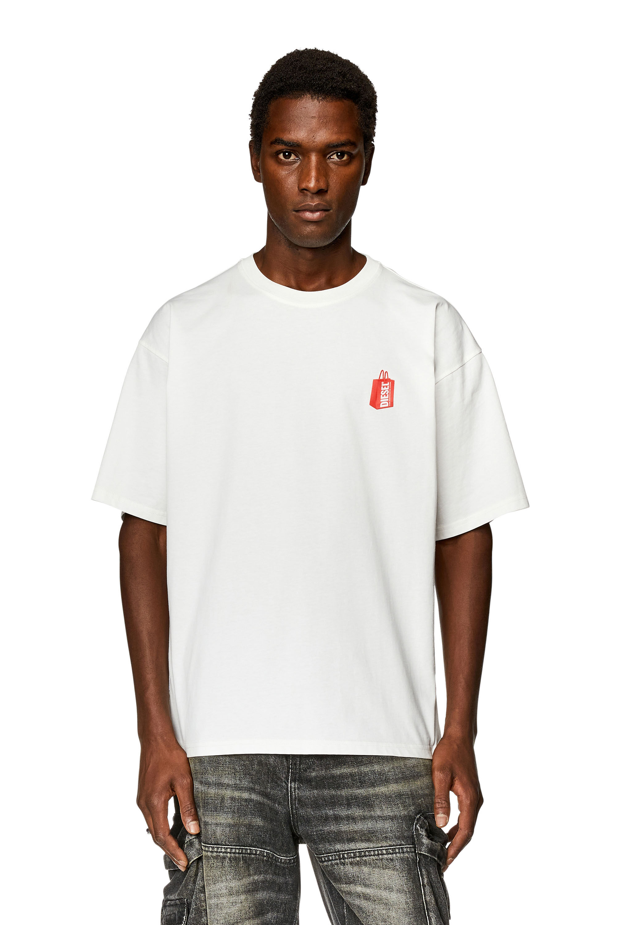 Diesel - T-BOXT-N2, Uomo T-shirt con stampa sneaker Prototype in Bianco - Image 3