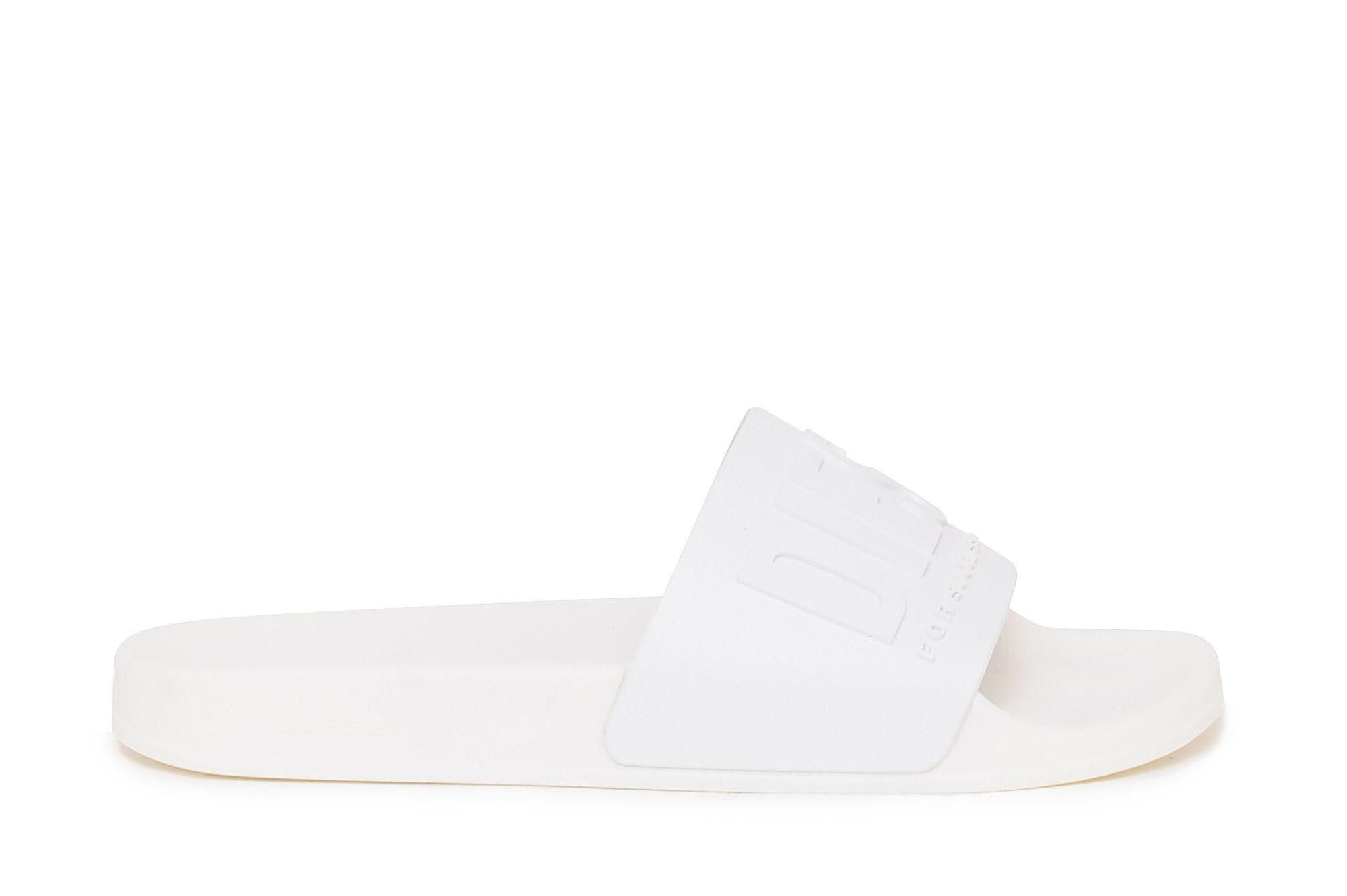 Diesel - SA-MAYEMI W, Ciabatte con logo impresso Donna in Bianco - 1