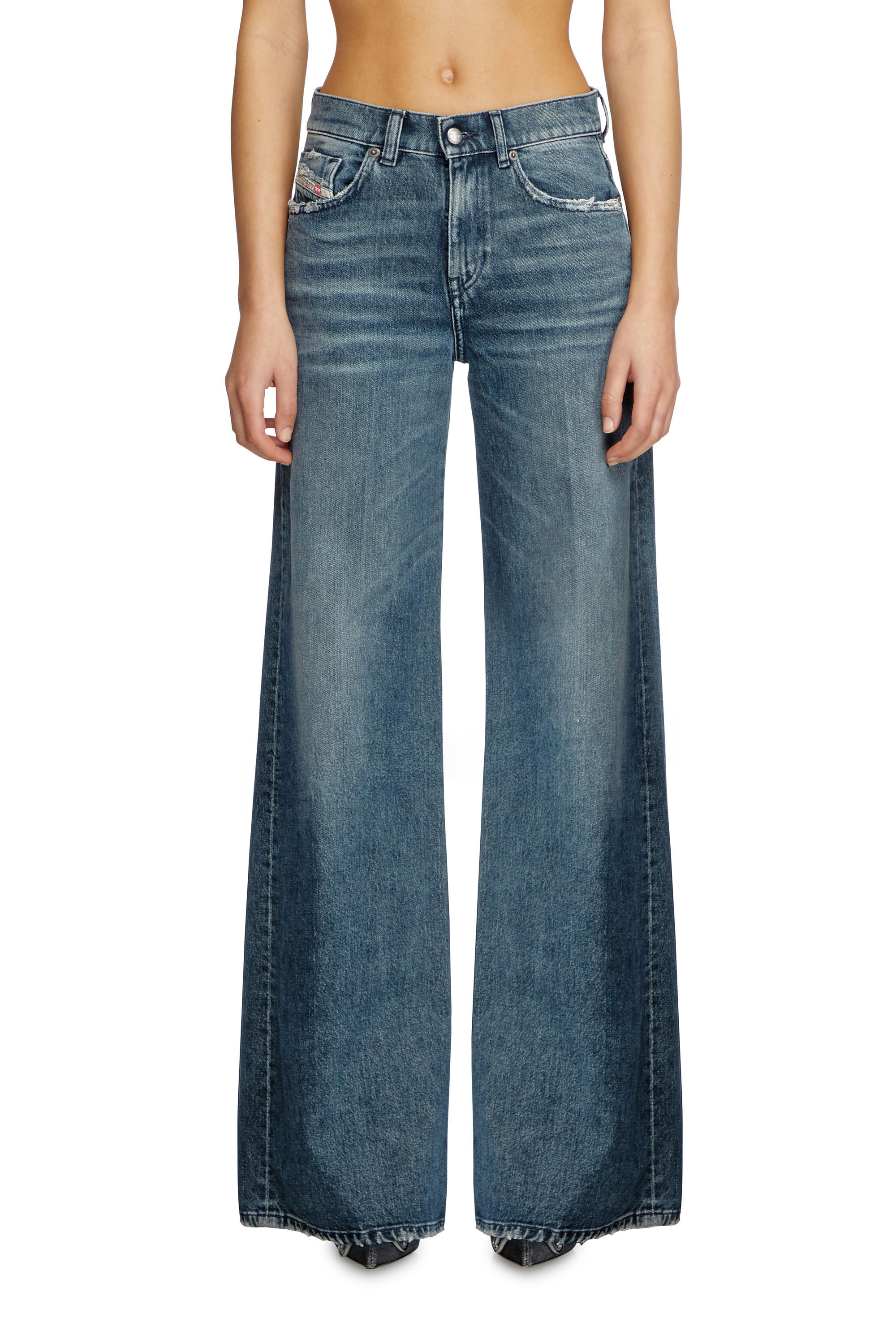 Diesel - Flare Jeans 1978 D-Akemi 007Y7 Donna, Blu medio - Image 3