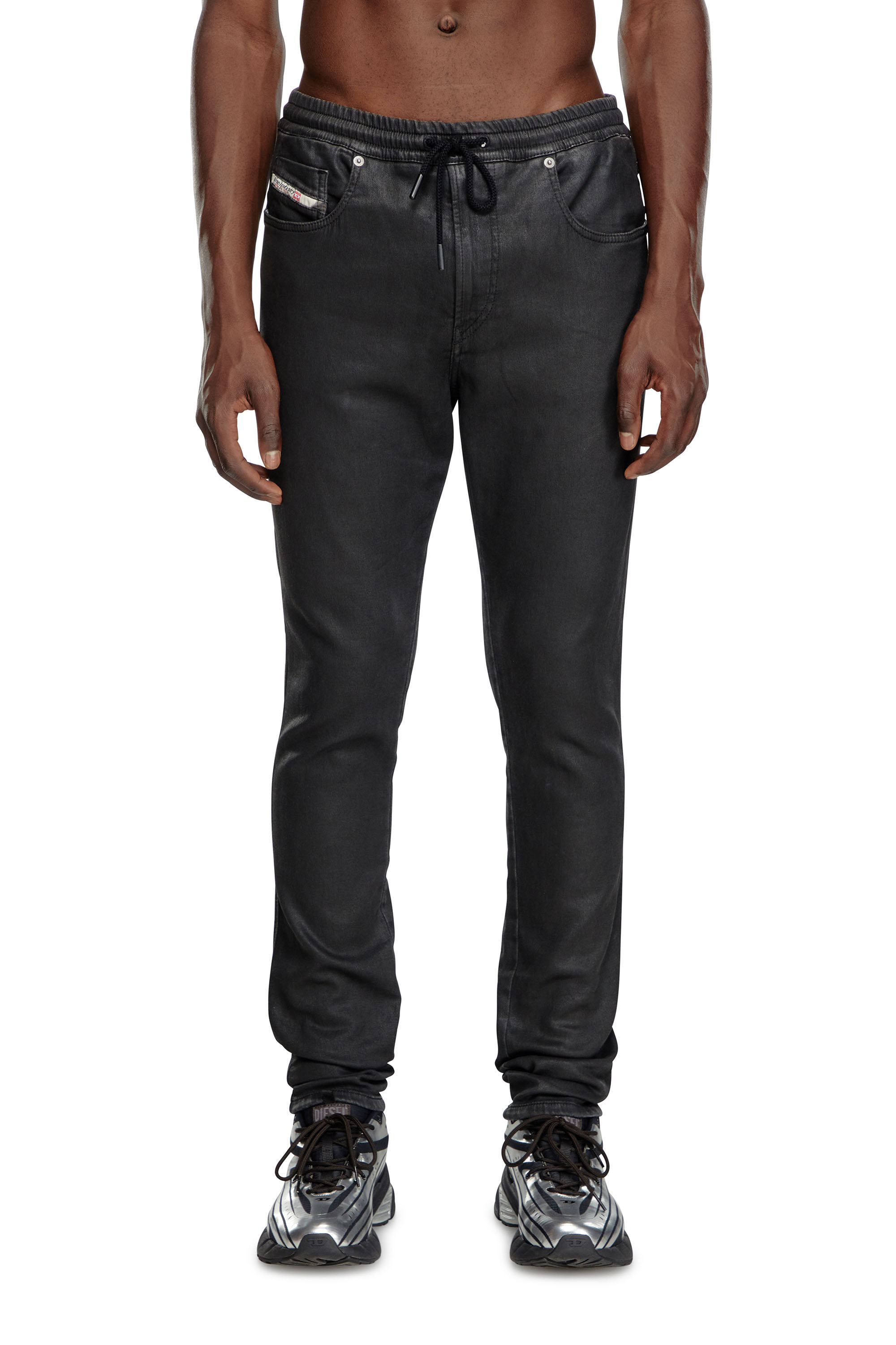 Diesel - Uomo Slim 2060 D-Strukt Joggjeans® 068LP, Nero/Grigio scuro - Image 3