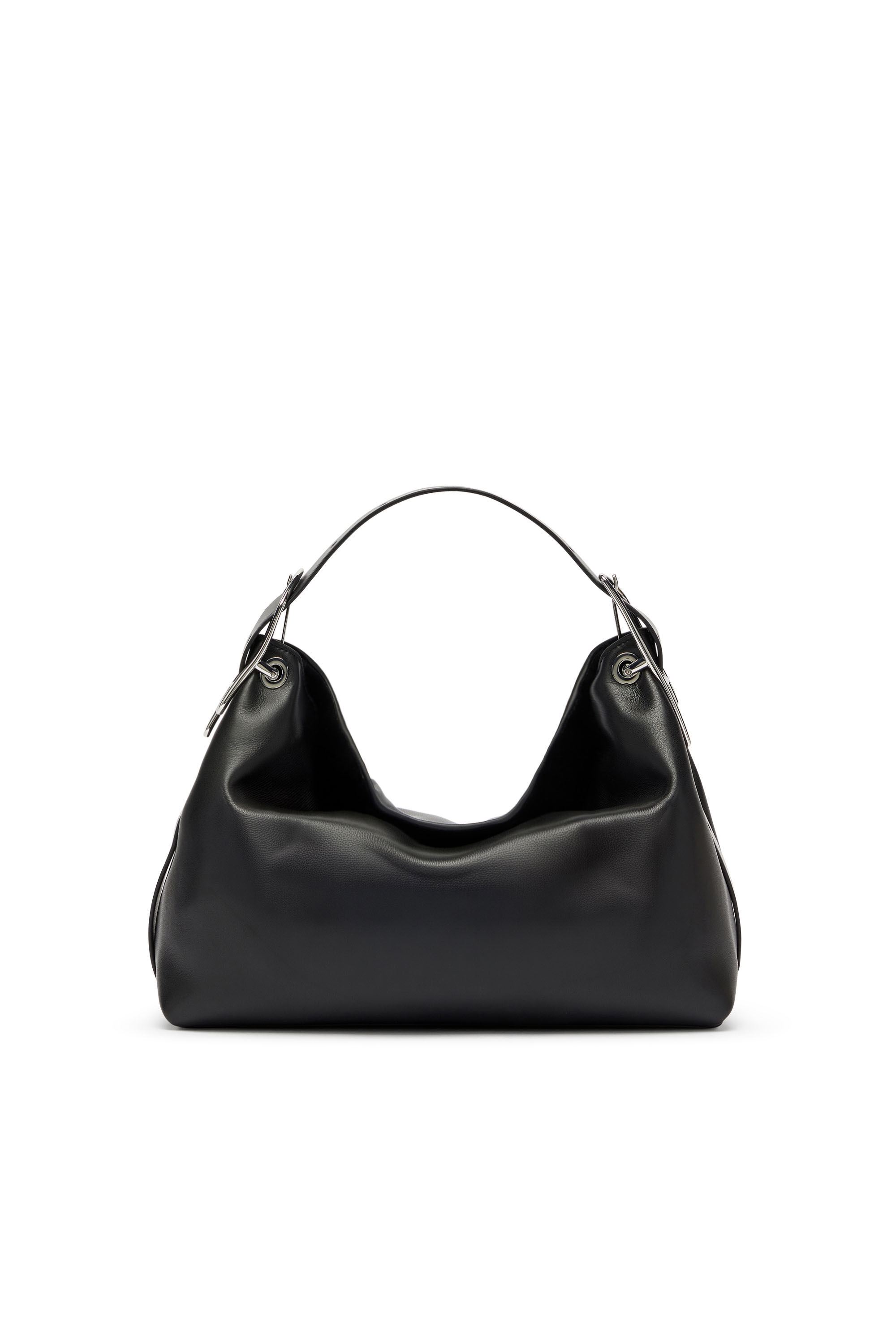 Diesel - D-LINE SHOULDER, D-Line-Borsa a spalla in pelle Donna in Nero - 2