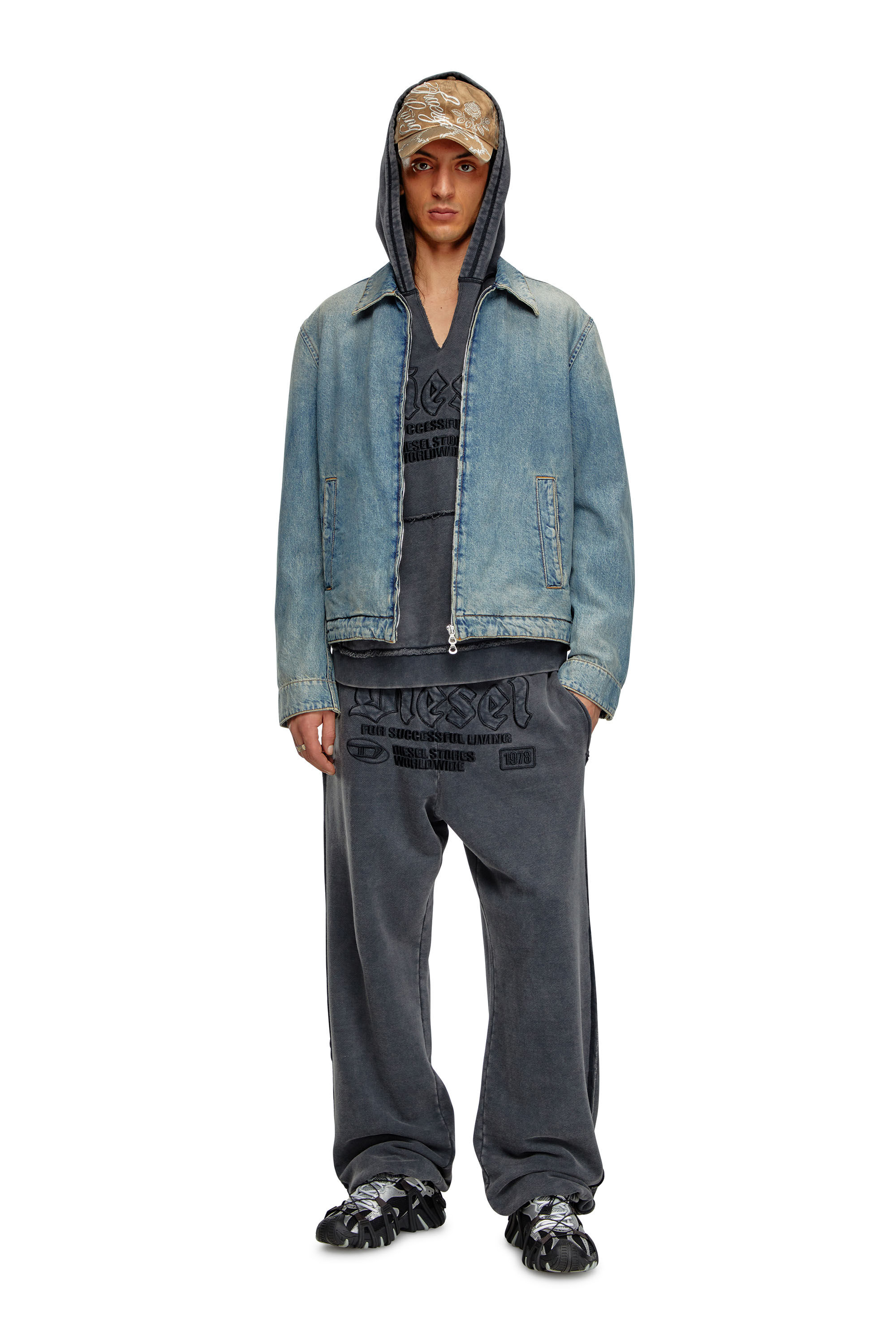 Giubbotto in denim Uomo Blu Chiaro Diesel