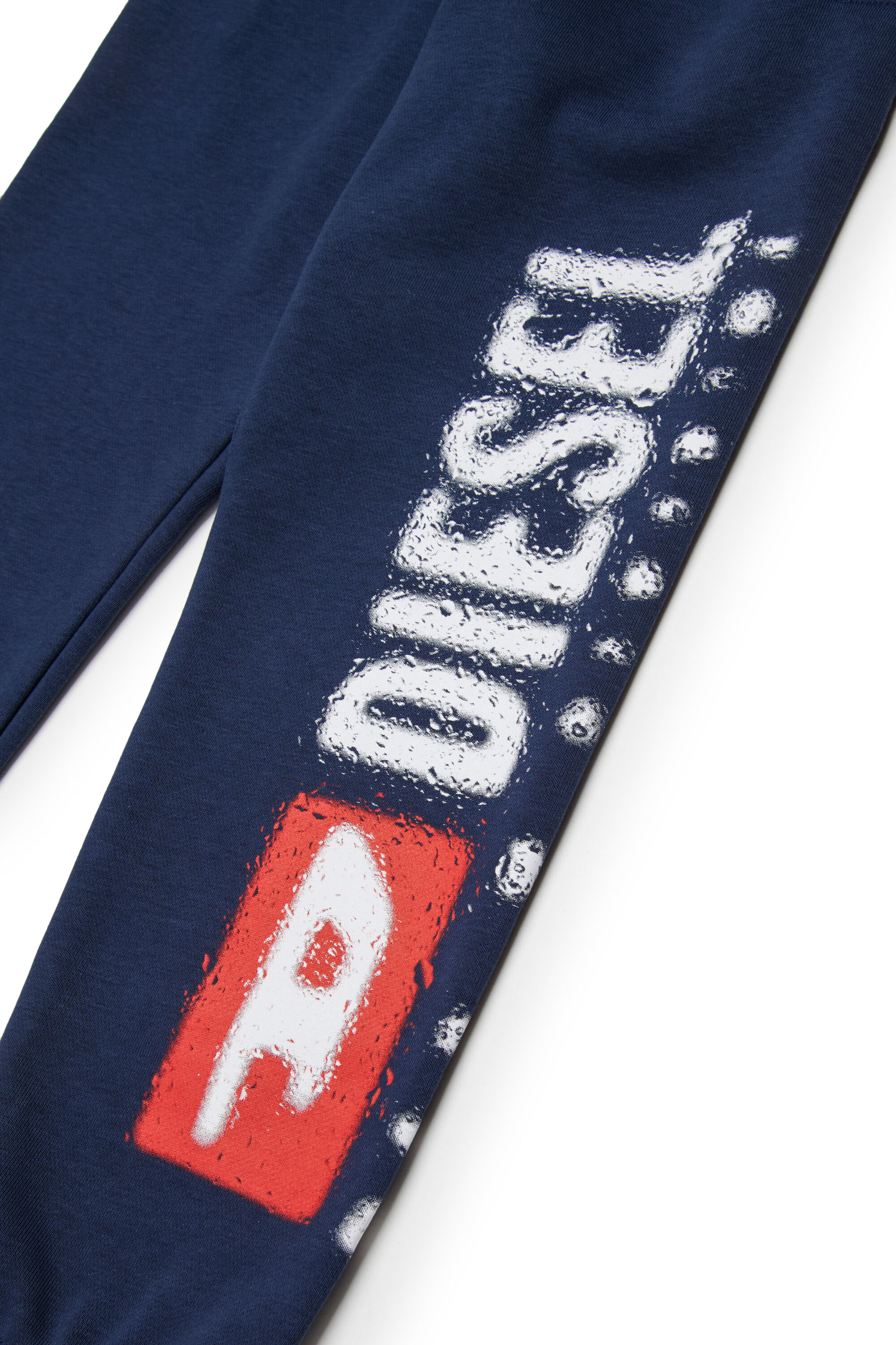 Diesel - PANTLI, Pantaloni da tuta in cotone con coulisse Uomo in Blu - 4
