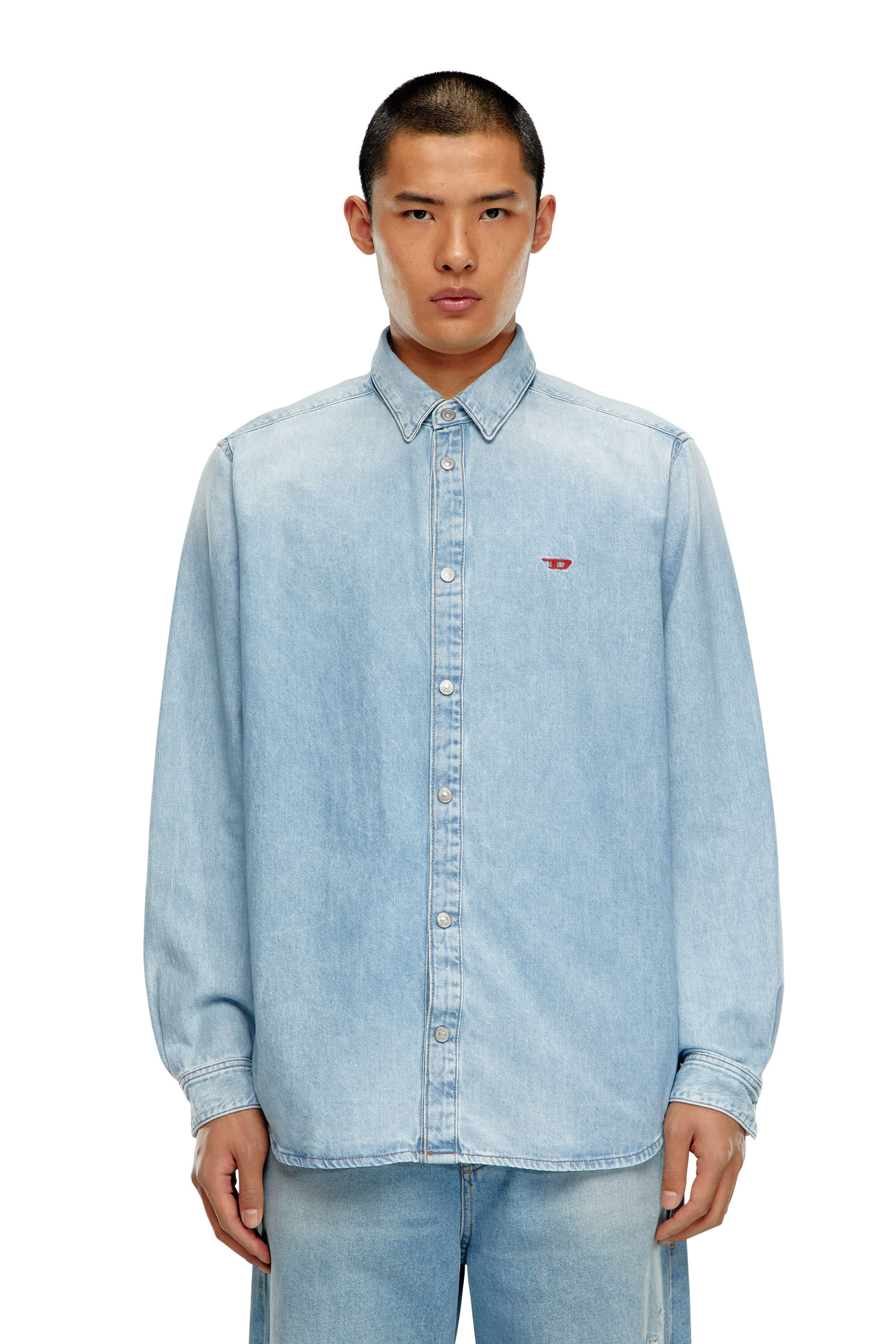 Camicia in denim Uomo | Blu | Diesel Blu Chiaro | Diesel